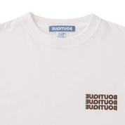 BOUTIQUE L/S TEE WHITE & BROWN（ブティックロングスリーブTシャツホワイト＆ブラウン）｜ONLINE BOUTIQUE（オンラインブティック）