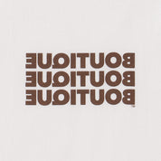 BOUTIQUE L/S TEE WHITE & BROWN（ブティックロングスリーブTシャツホワイト＆ブラウン）｜ONLINE BOUTIQUE（オンラインブティック）