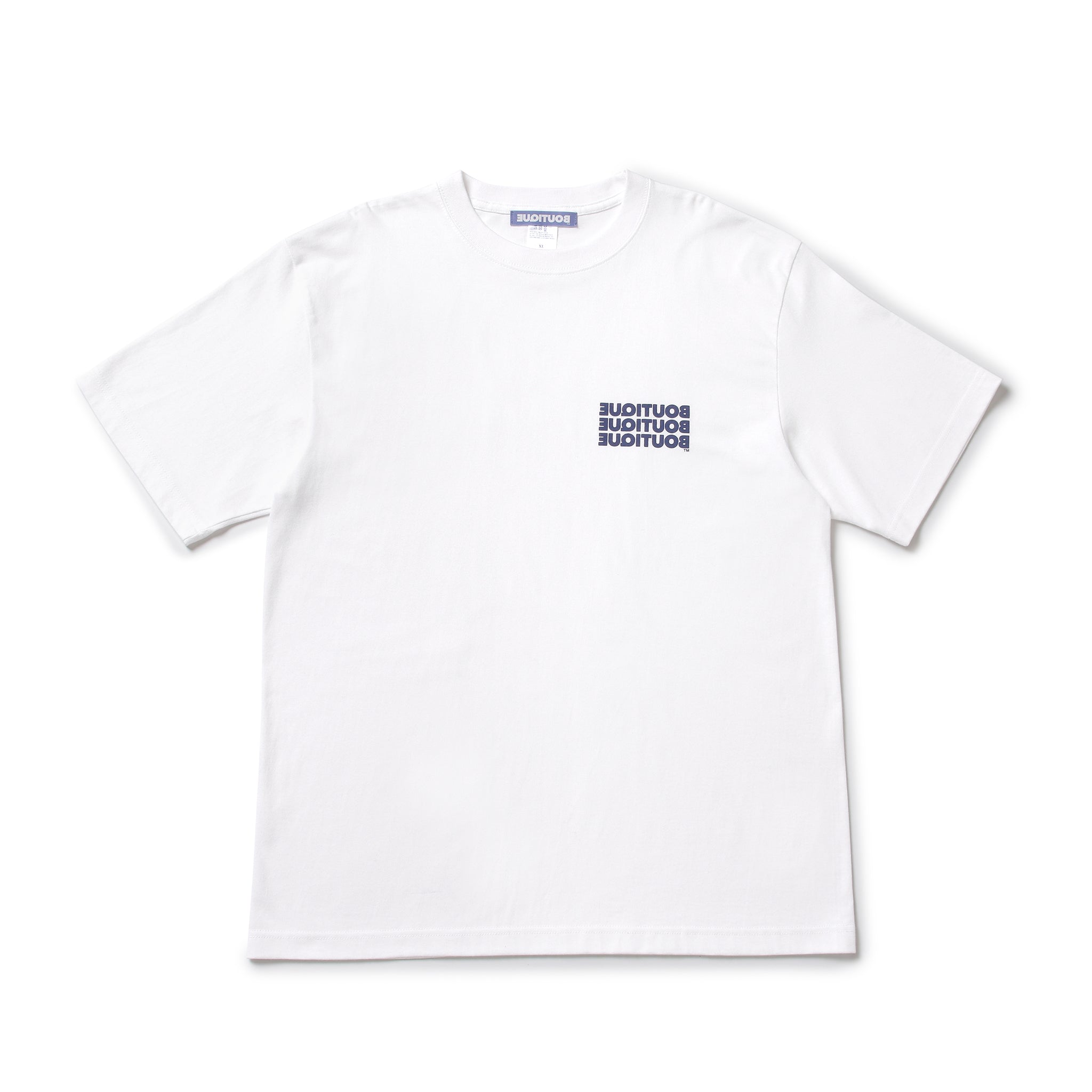 BOUTIQUE TEE WHITE & BLUE （ブティックTシャツホワイト＆ブルー）｜ONLINE BOUTIQUEオンラインブティック）