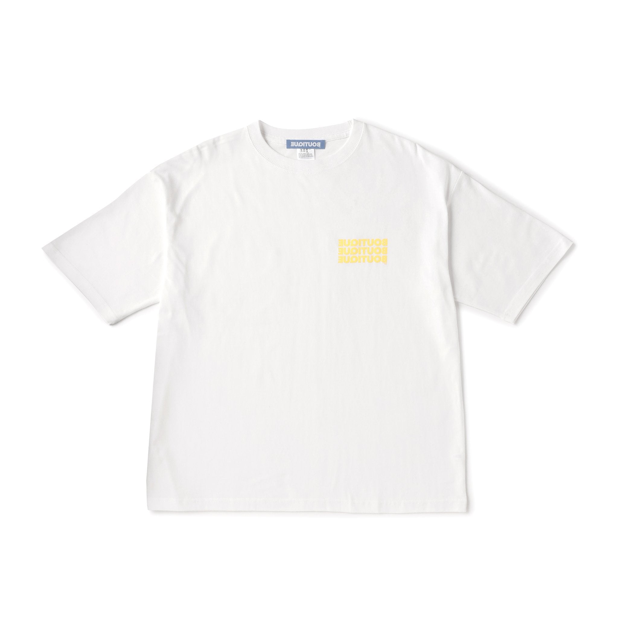 BOUTIQUE TEE WHITE & YELLOW（ブティックTシャツホワイト＆イエロー）｜ONLINE BOUTIQUE（オンラインブティック）