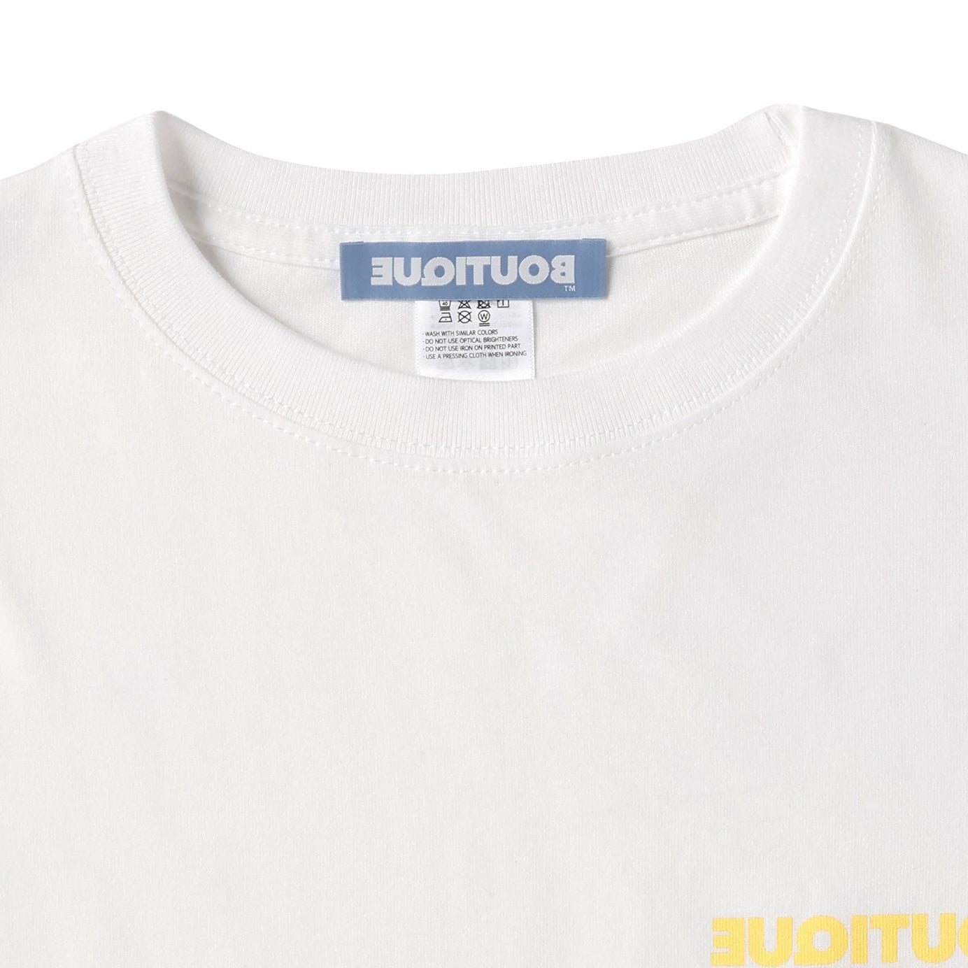 BOUTIQUE TEE WHITE & YELLOW（ブティックTシャツホワイト＆イエロー）｜ONLINE BOUTIQUE（オンラインブティック）