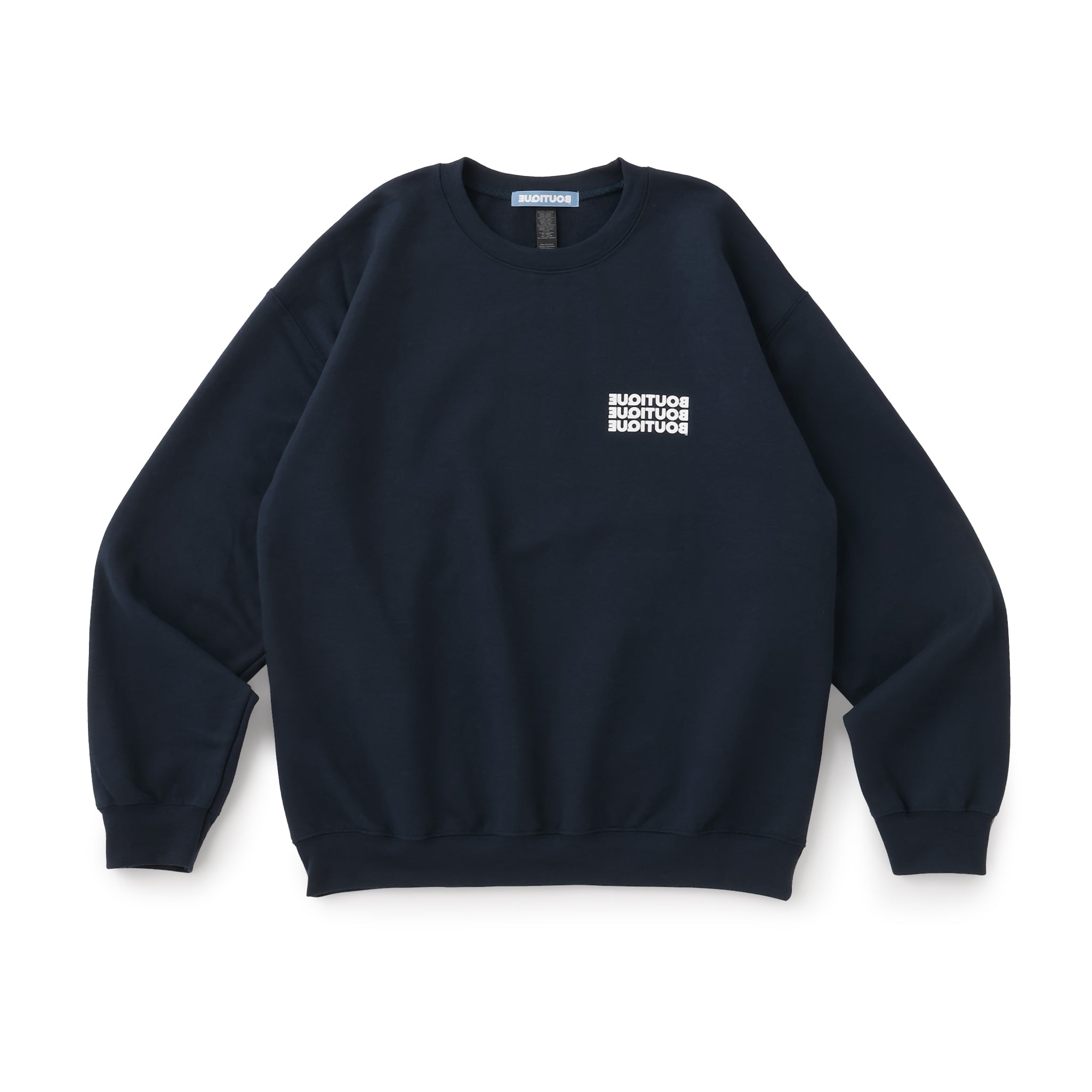 BOUTIQUE CREW NECK SWEAT NAVY（ブティッククルーネックスウェットネイビー）｜ONLINE BOUTIQUE（オンラインブティック）