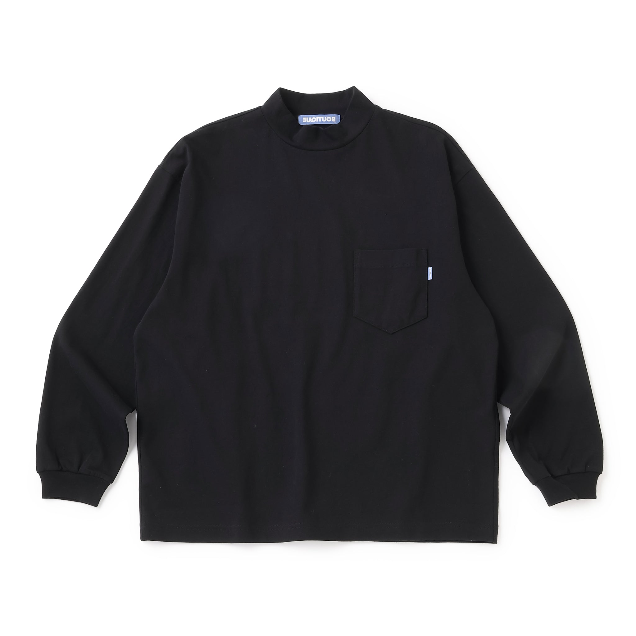 MOCK NECK LONG SLEEVE TEE BLACK（モックネックロングスリーブTシャツブラック）｜ONLINE BOUTIQUE（オンラインブティック）