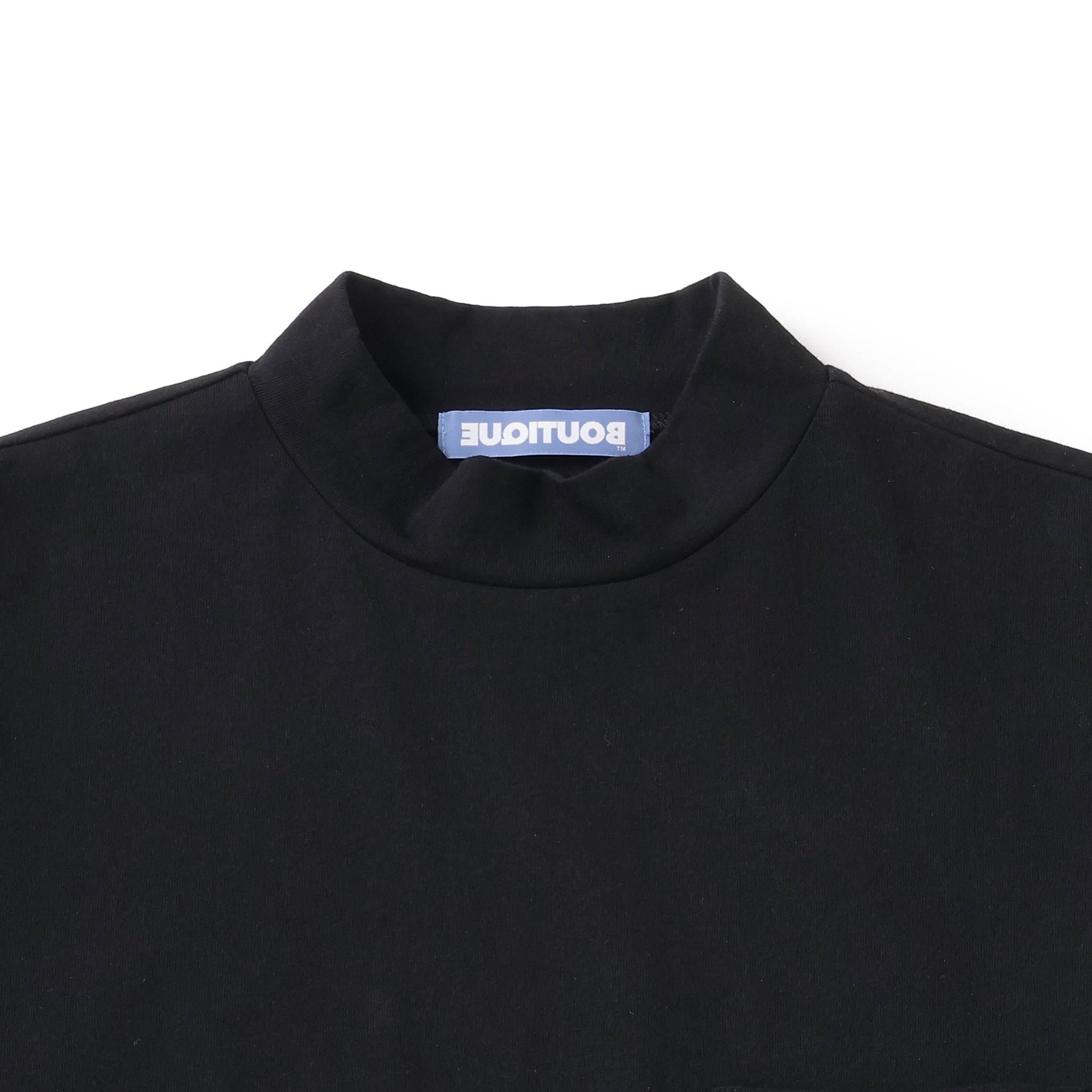 BOUTIQUE MOCK NECK LONG SLEEVE TEE BLACK（ブティックモックネックロングスリーブTシャツブラック）｜ONLINE BOUTIQUE