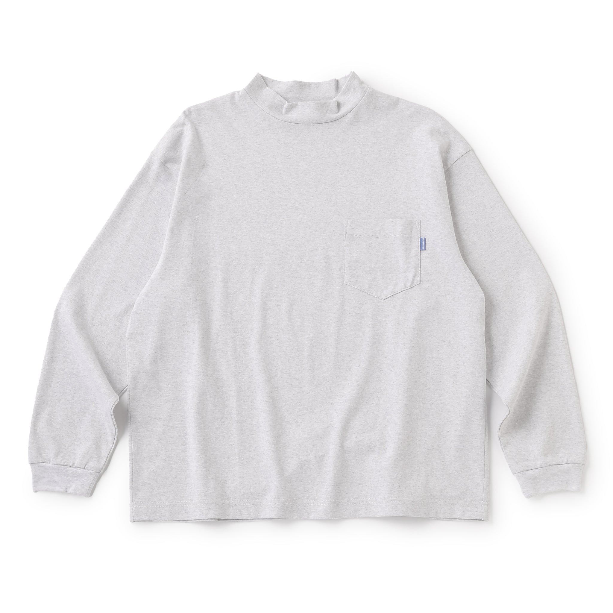 MOCK NECK LONG SLEEVE TEE GRAY（ブティックモックネックロングスリーブTシャツグレー）｜ONLINE BOUTIQUE（オンラインブティック）