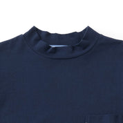 MOCK NECK LONG SLEEVE TEE NAVY（モックネックロングスリーブTシャツネイビー）｜ONLINE BOUTIQUE（オンラインブティック）