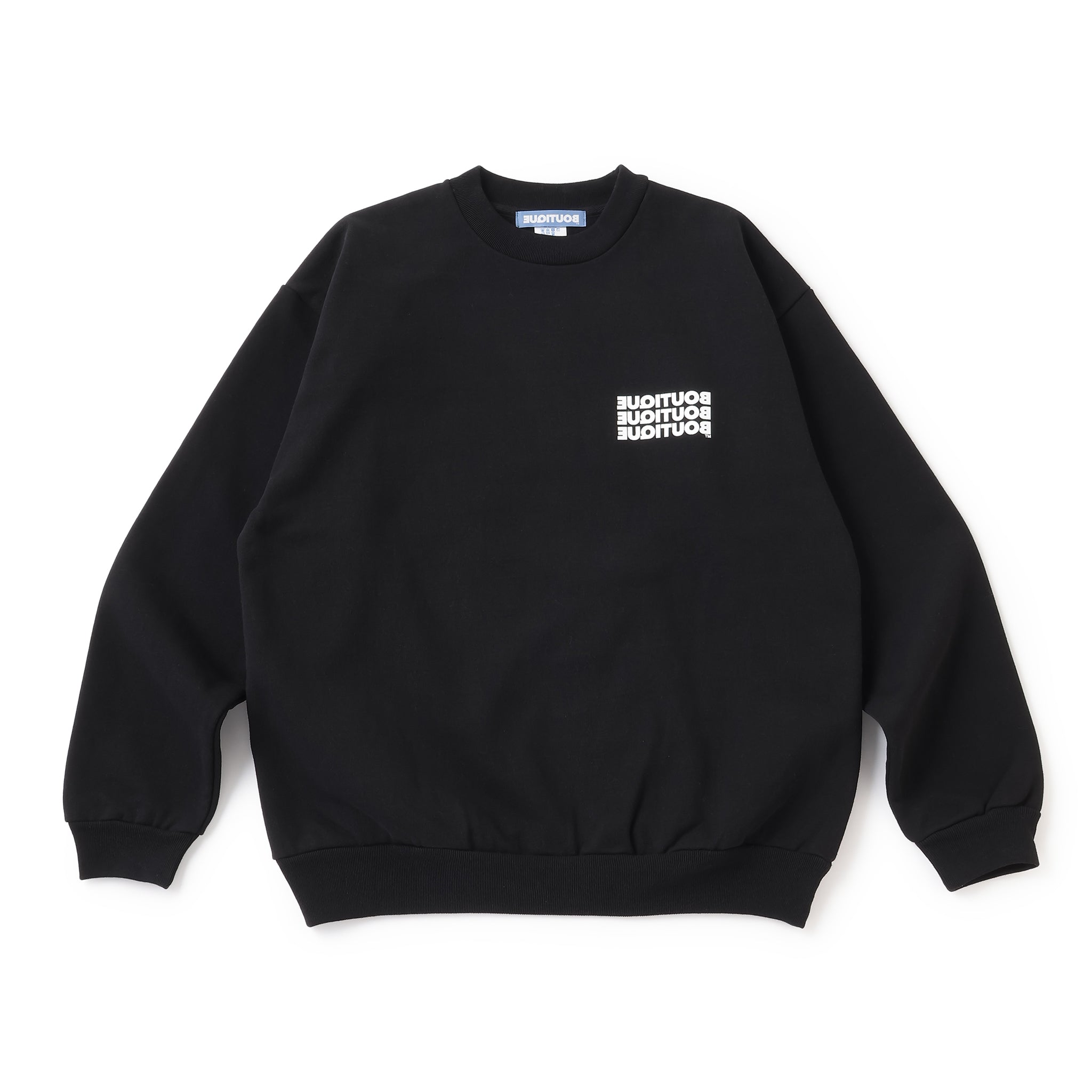 BOUTIQUE CREW NECK SWEAT BLACK（ブティッククルーネックスウェットブラック）｜ONLINE BOUTIQUE