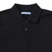 LONG SLEEVE KNIT POLO SHIRT BLACK（ロングスリープニットポロシャツブラック）｜ONLINE BOUTIQUE（オンラインブティック）