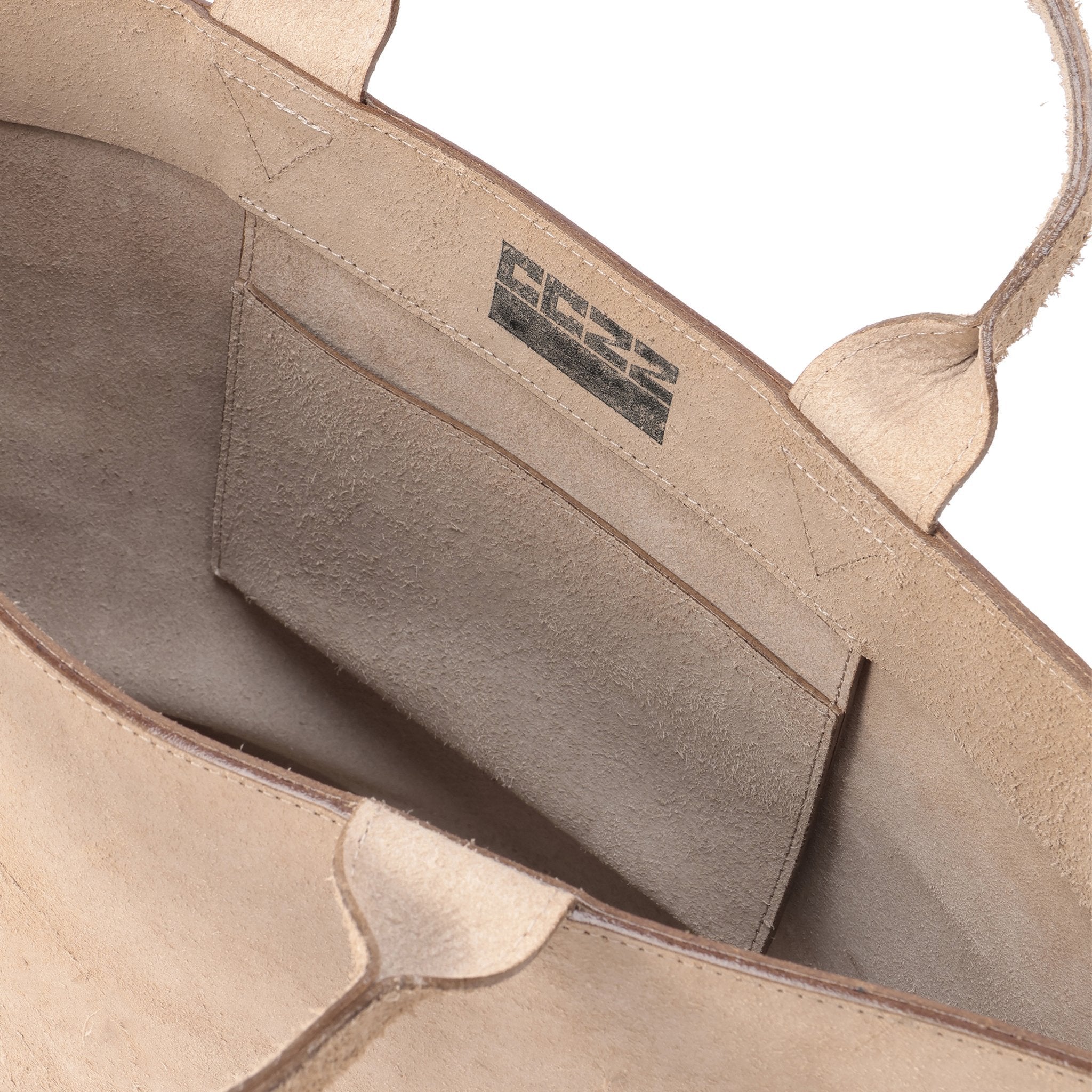 CC22 LEATHER TOTE BAG GLAY