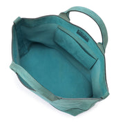 CC22 LEATHER TOTE TURQUOISE