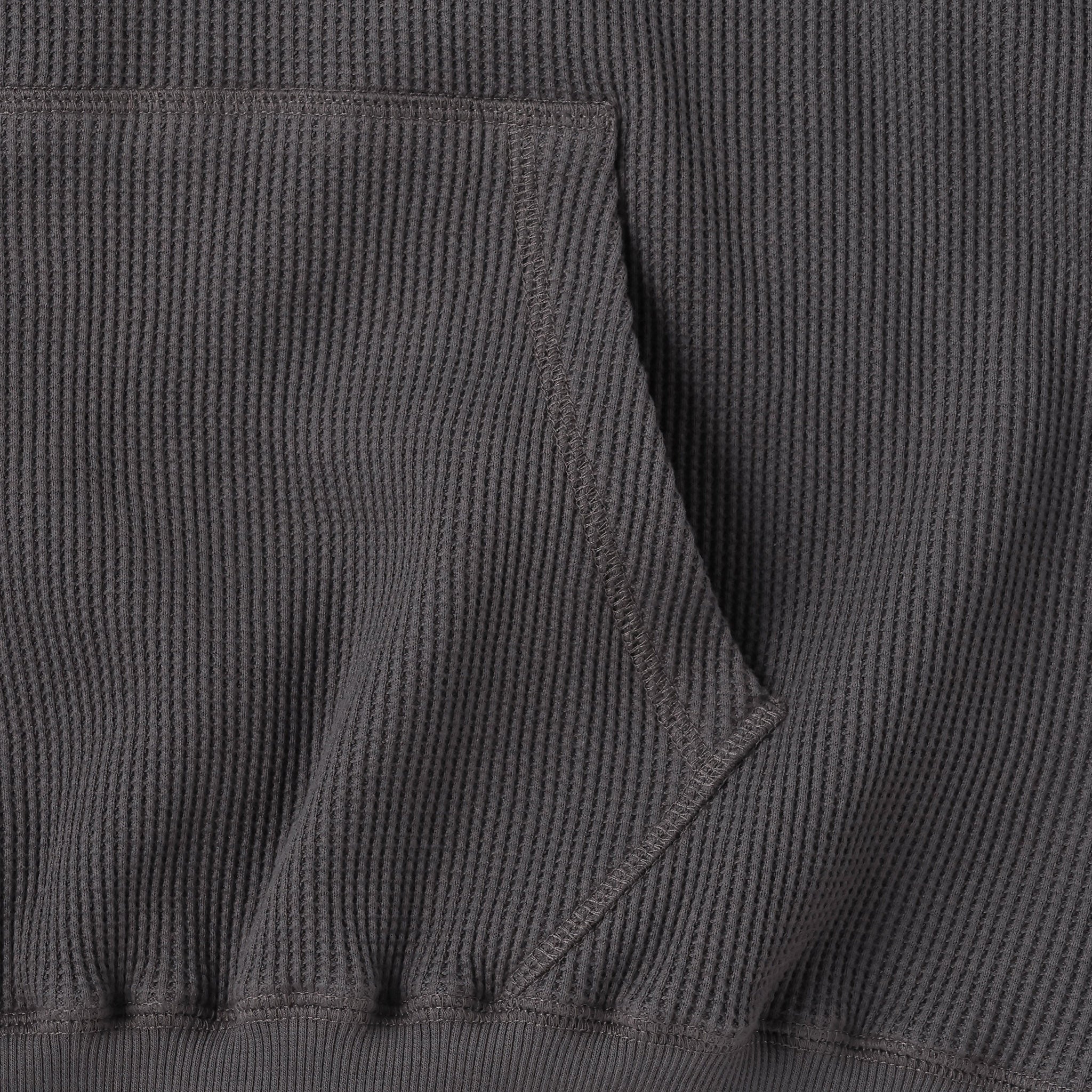 FRUIT OF THE LOOM THERMAL HOODIE CHARCOAL