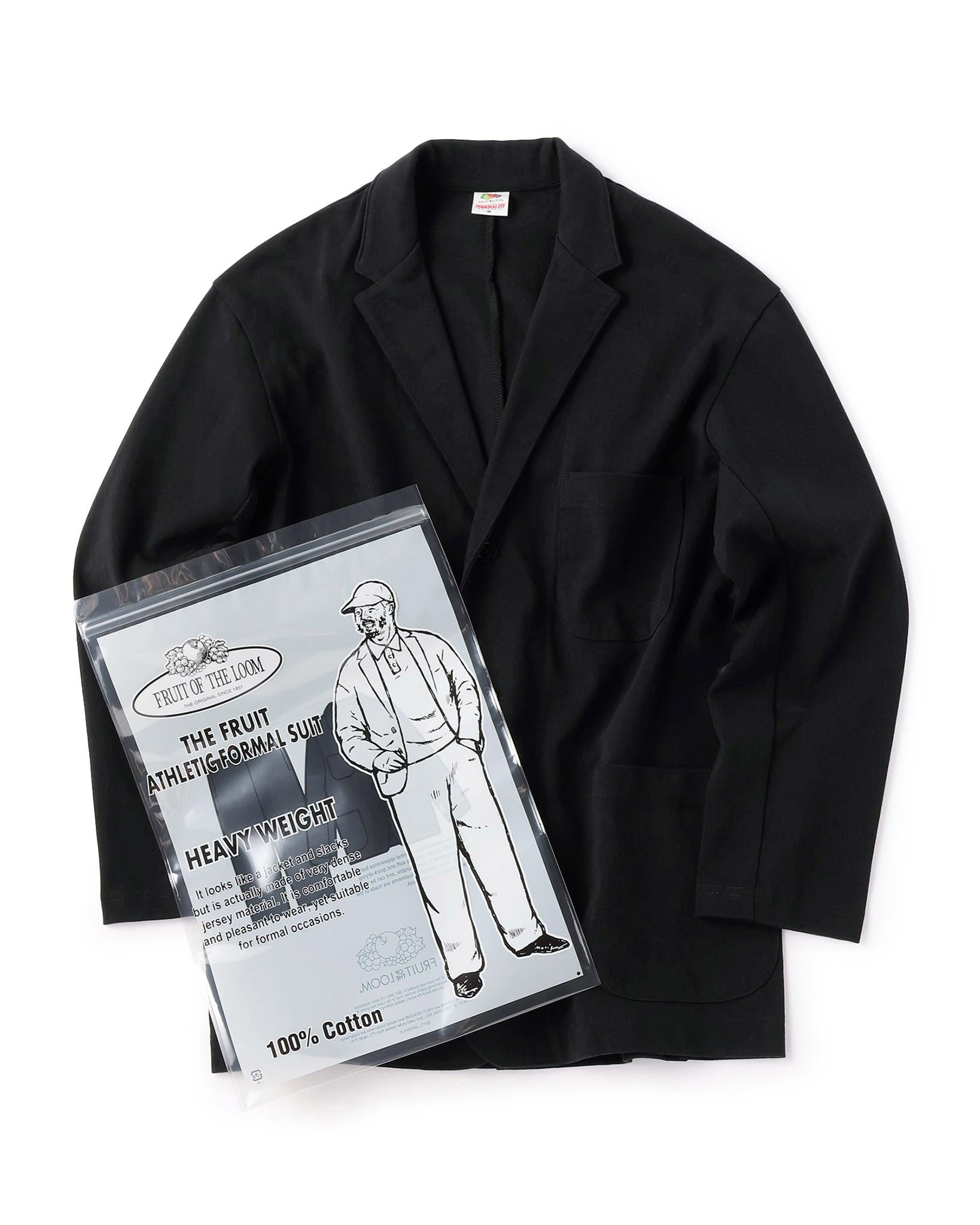 FRUIT OF THE LOOM ATHLETIC FORMAL SINGLE SUIT BLACK｜ONLINE BOUTIQUE（オンラインブティック）