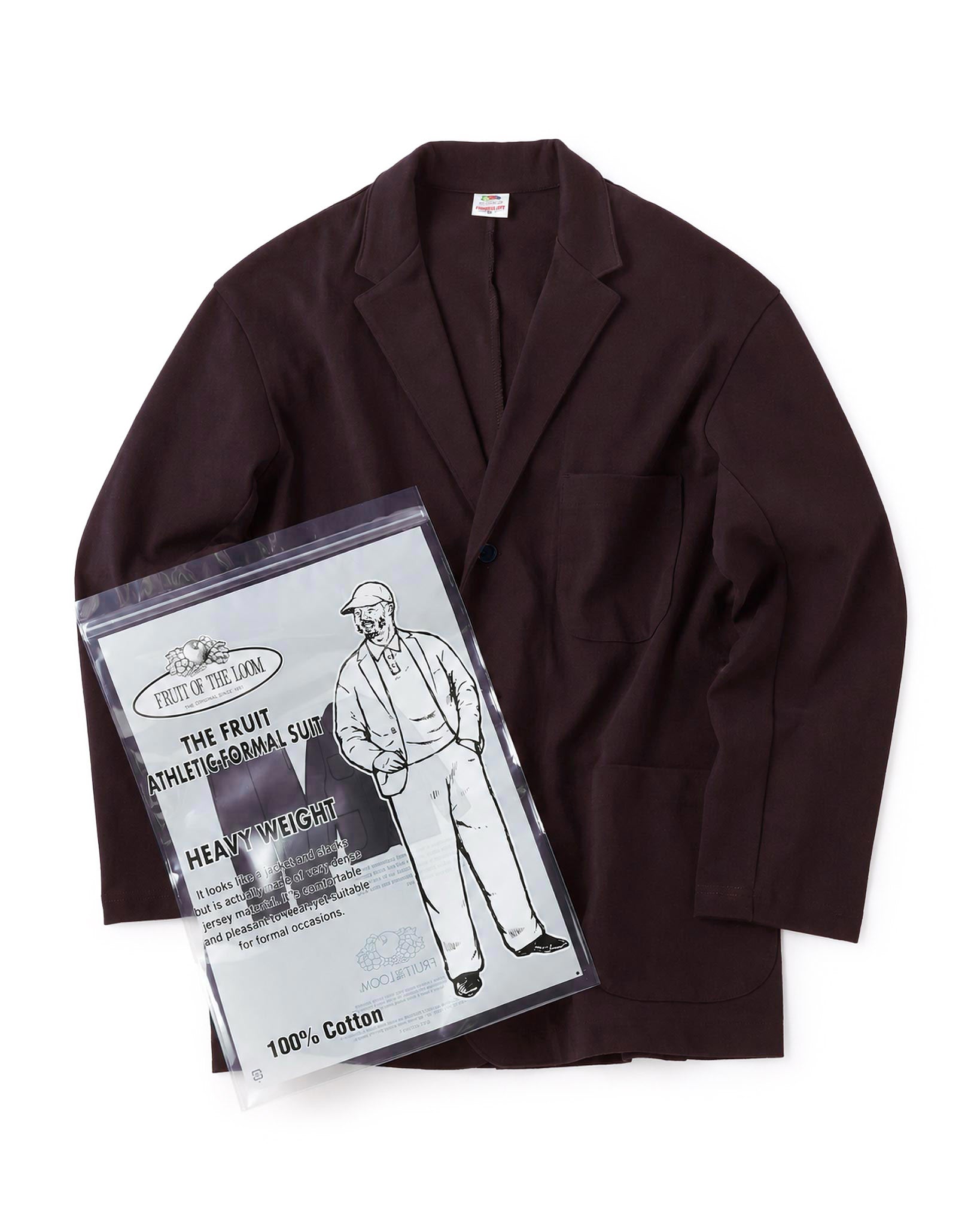 FRUIT OF THE LOOM ATHLETIC FORMAL SINGLE SUIT DARK BROWN｜ONLINE BOUTIQUE（オンラインブティック）
