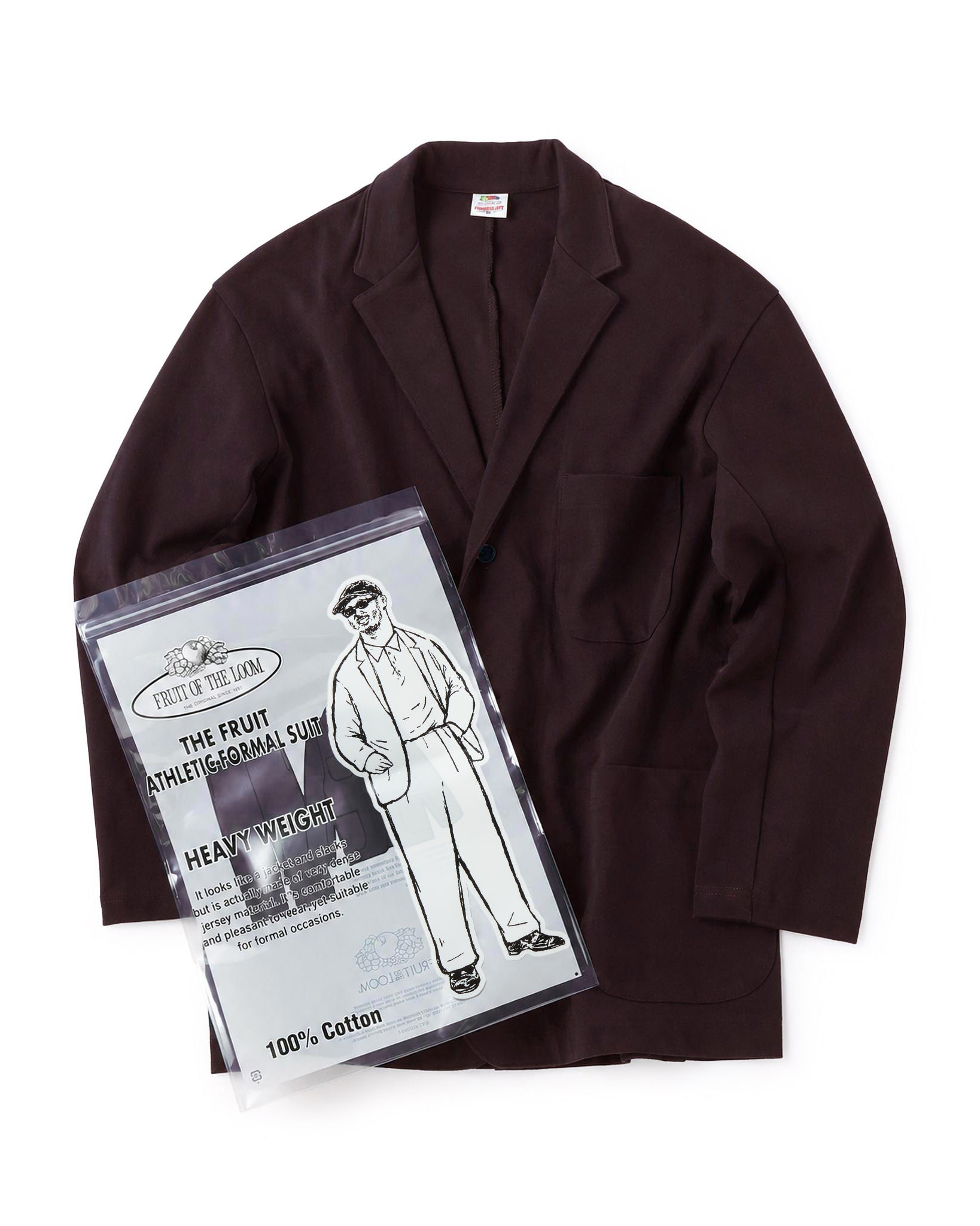 FRUIT OF THE LOOM ATHLETIC FORMAL SINGLE SUIT DARK BROWN｜ONLINE