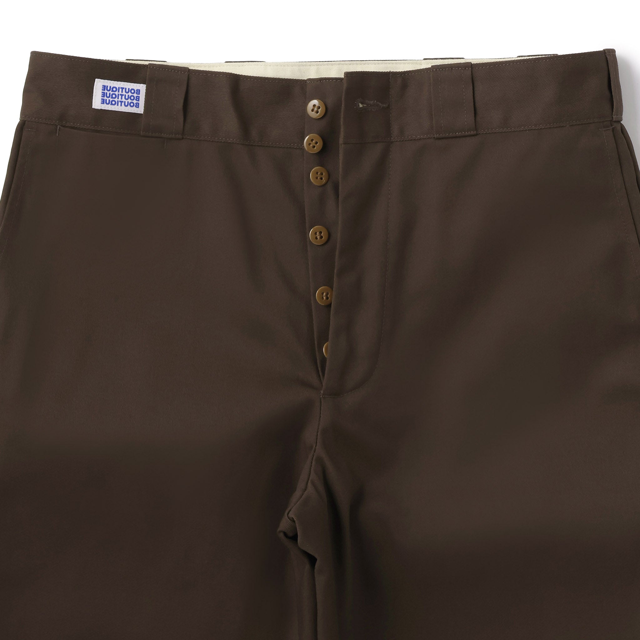 Dickies®︎ × BOUTIQUE 30-25 WORK TROUSERS DARK BROWN（ディッキーズ×ブティック30-25ワークトラウザーダークブラウン）｜ONLINE BOUTIQUE（オンラインブティック）