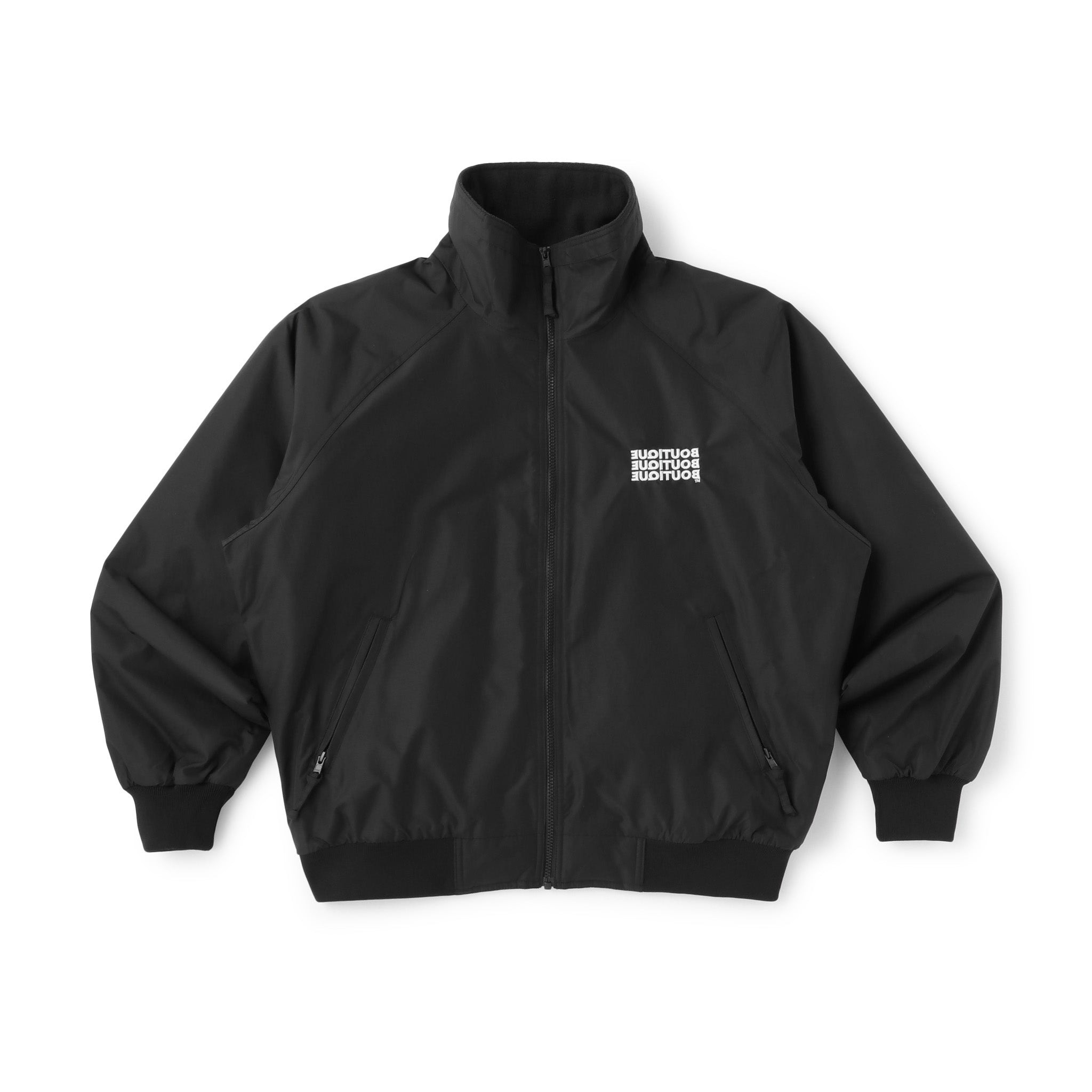 BOUTIQUE NYLON × FLEECE STAND COLLAR JACKET BLACK（ブティックナイロン×フリーススタンドカラージャケットブラック）｜ONLINE BOUTIQUE（オンラインブティック）