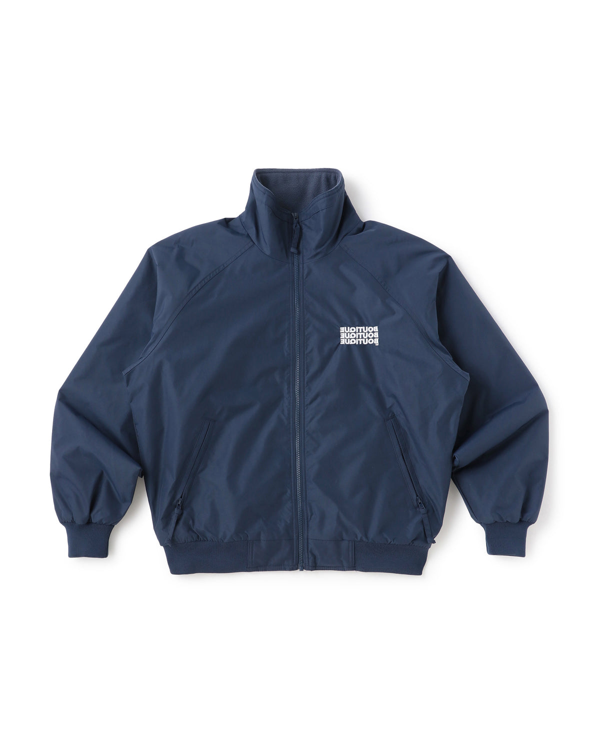 BOUTIQUE NYLON × FLEECE STAND COLLAR NAVY（ブティックナイロン×フリーススタンドカラージャケットネイビー）｜ONLINE BOUTIQUE（オンラインブティック）