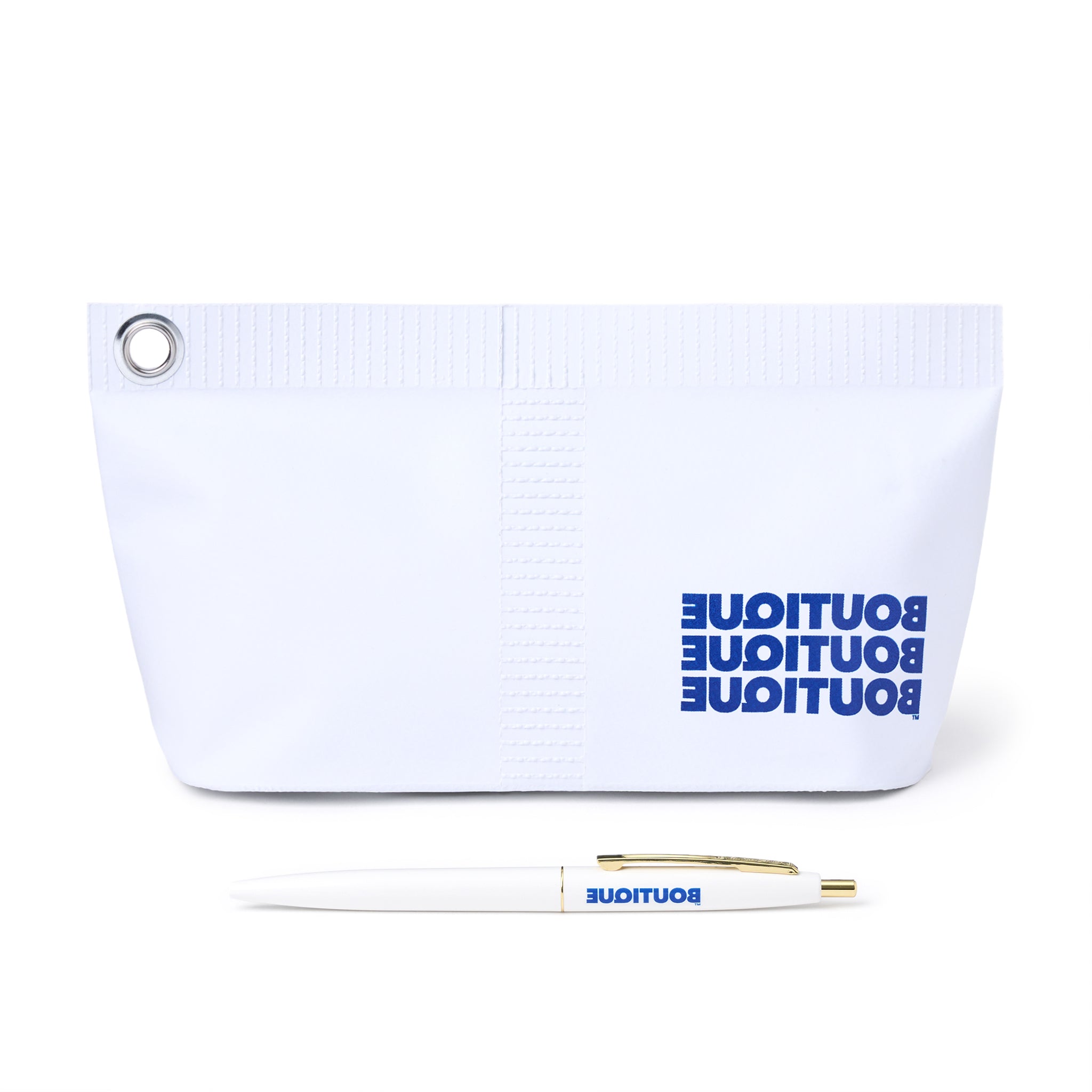 BOUTIQUE UTILITY POUCH & BIC PEN WHITE（ブティックユーティリティポーチ&ビックペンホワイト）｜ONLINE BOUTIQUE（オンラインブティック）