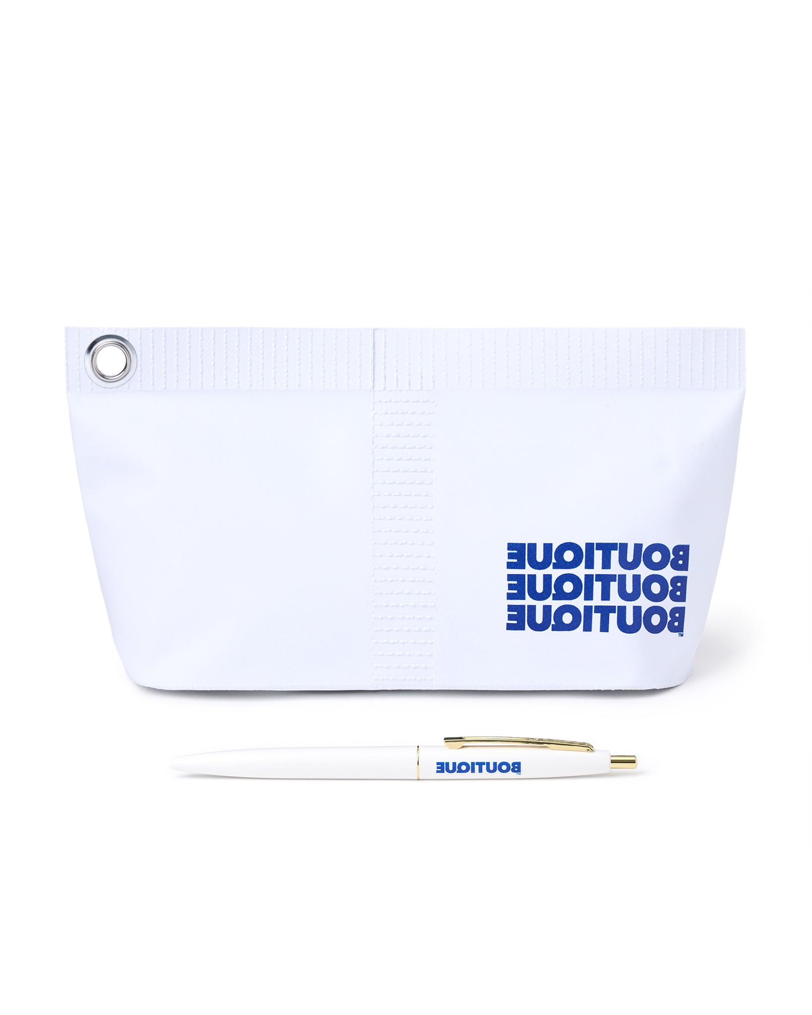BOUTIQUE UTILITY POUCH & BIC PEN WHITE（ブティックユーティリティポーチ&ビックペンホワイト）｜ONLINE BOUTIQUE（オンラインブティック）