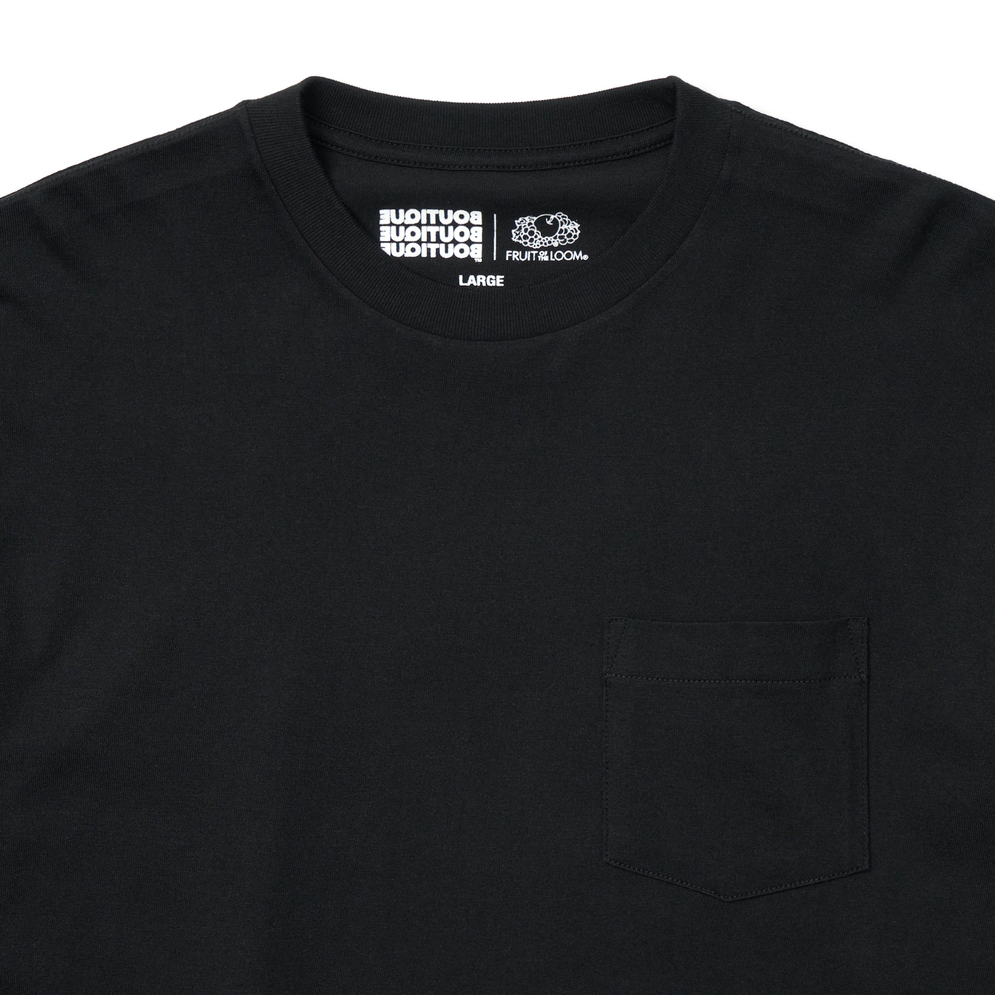 BOUTIQUE × FRUIT OF THE LOOM IT'S OUR DAILY 2PACK TEE BLACK（ブティック×フルーツオブザルームイッツアワーデイリー2パックTシャツブラック）｜ONLINE BOUTIQUE（オンラインブティック）