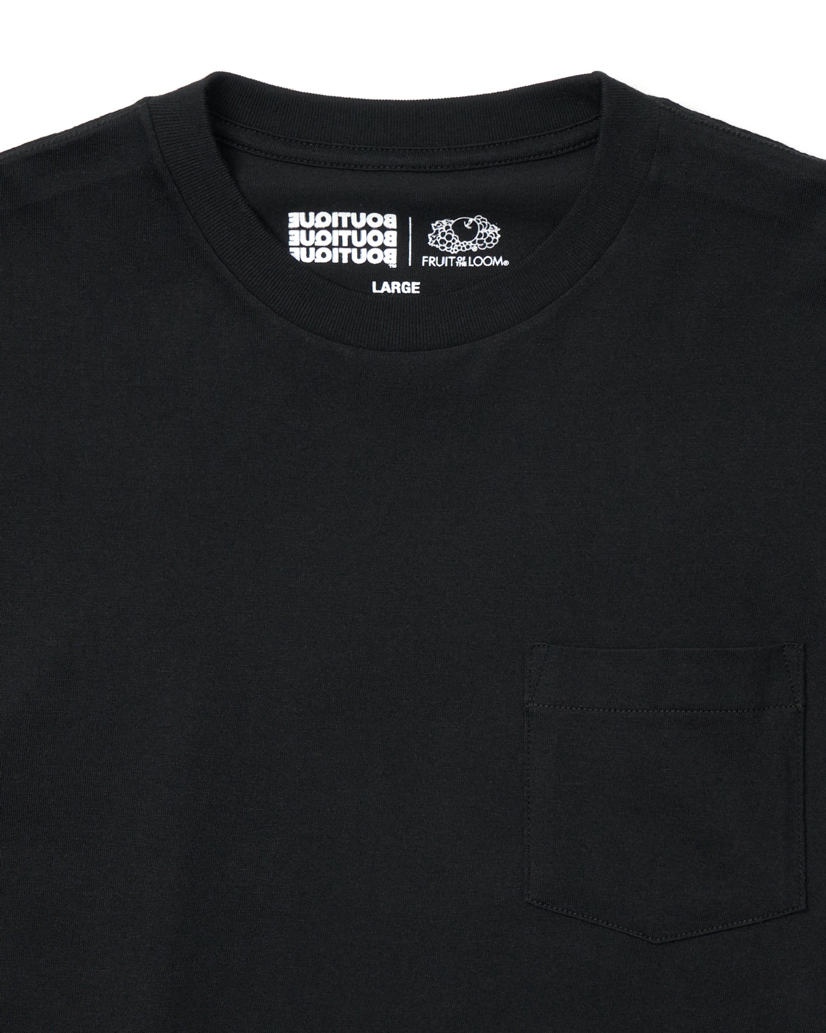 BOUTIQUE × FRUIT OF THE LOOM IT'S OUR DAILY 2PACK TEE BLACK