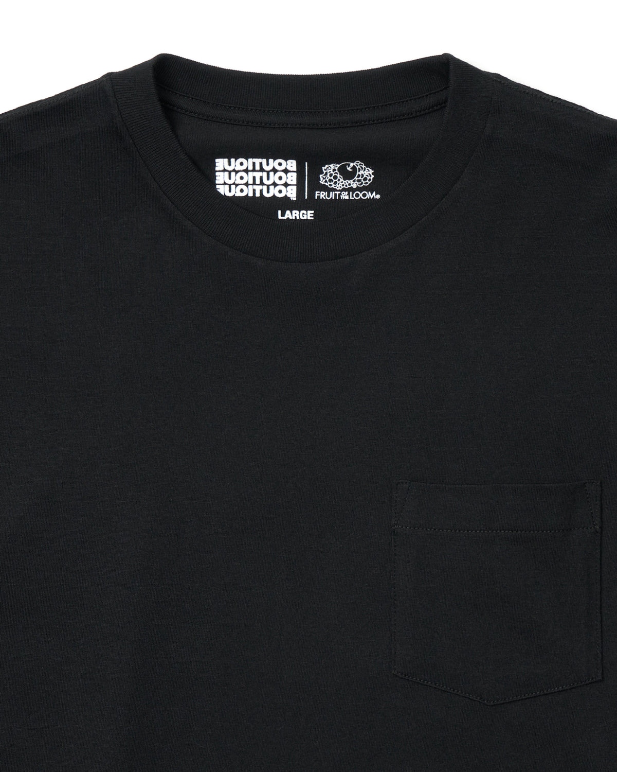 BOUTIQUE × FRUIT OF THE LOOM IT'S OUR DAILY 2PACK TEE BLACK（ブティック×フルーツオブザルームイッツアワーデイリー2パックTシャツブラック）｜ONLINE BOUTIQUE（オンラインブティック）