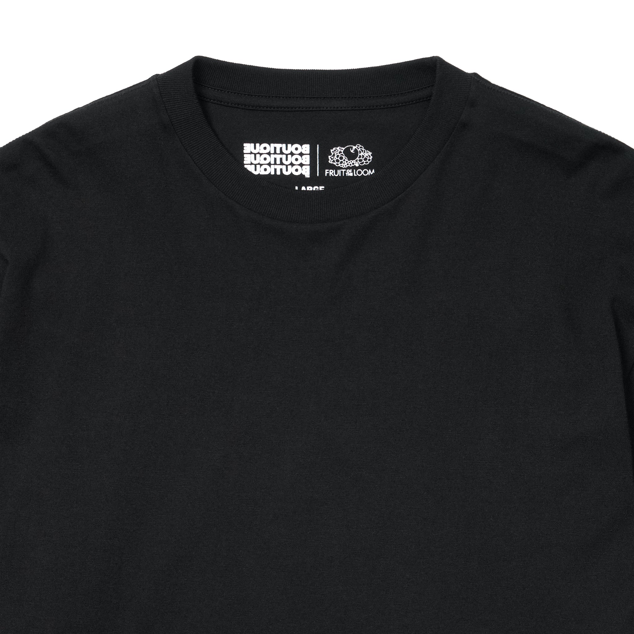 BOUTIQUE × FRUIT OF THE LOOM IT'S OUR DAILY 2PACK TEE BLACK