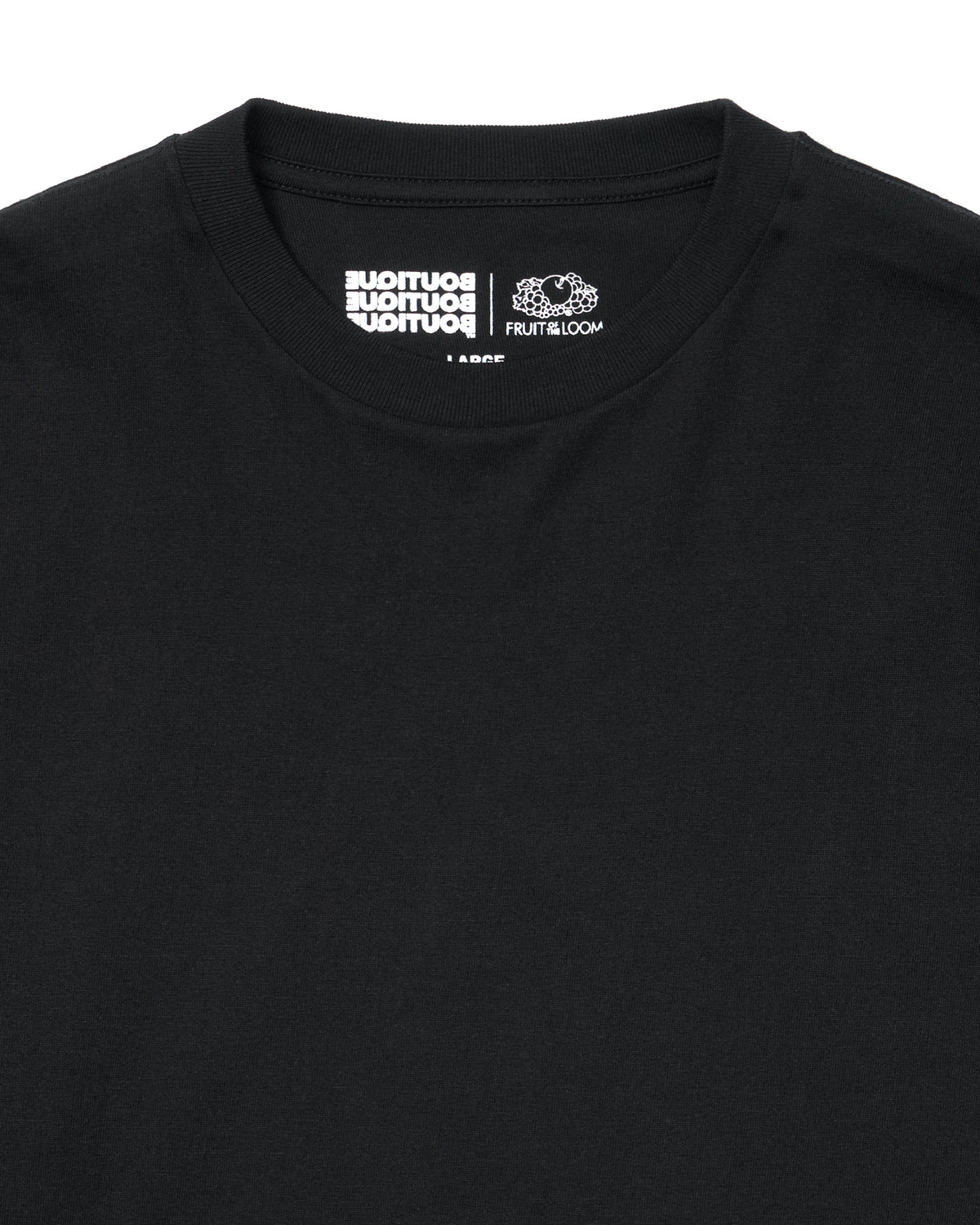 BOUTIQUE × FRUIT OF THE LOOM IT'S OUR DAILY 2PACK TEE BLACK（ブティック×フルーツオブザルームイッツアワーデイリー2パックTシャツブラック）｜ONLINE BOUTIQUE（オンラインブティック）