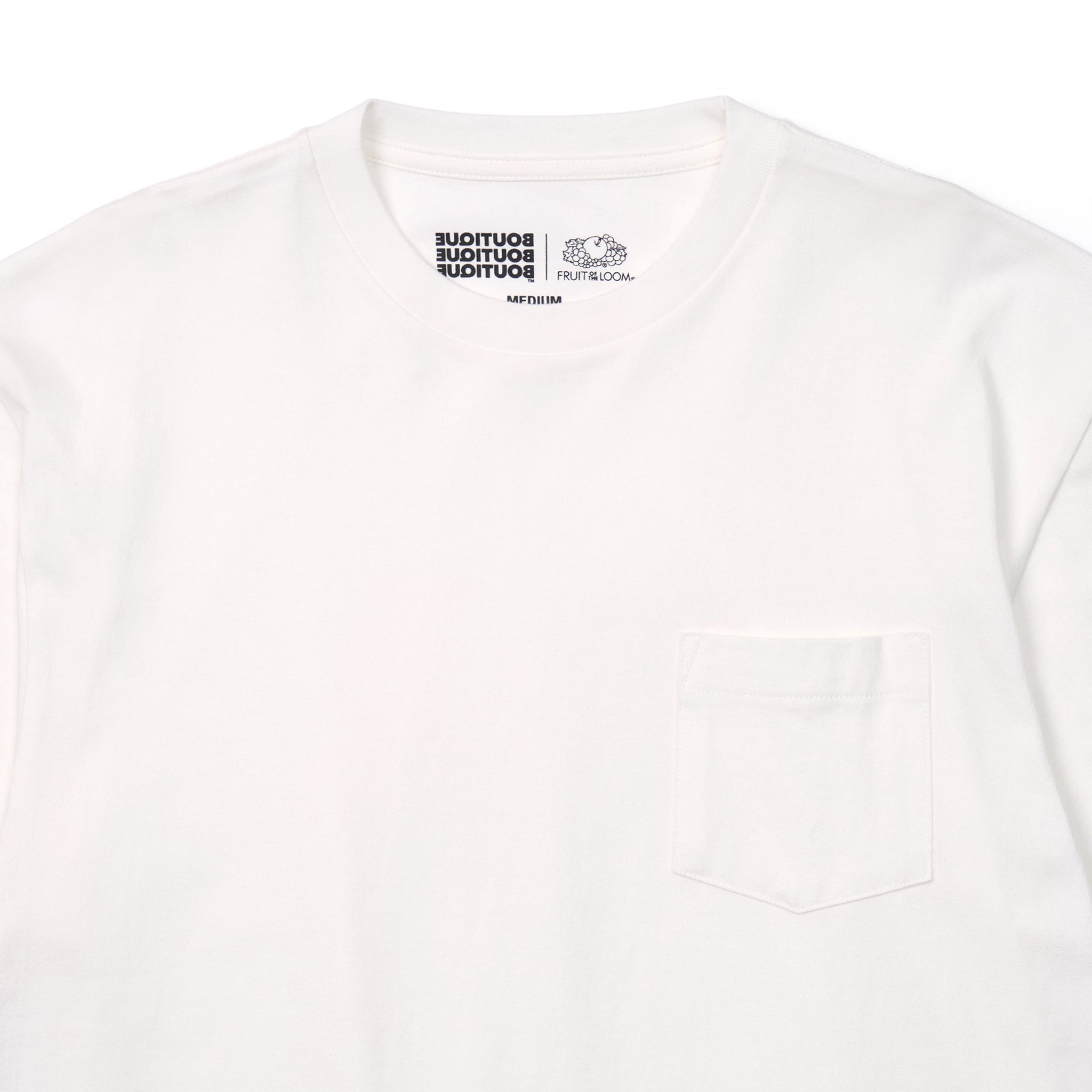 BOUTIQUE × FRUIT OF THE LOOM IT'S OUR DAILY 2PACK TEE WHITE（ブティック×フルーツオブザルームイッツアワーデイリー2パックTシャツホワイト）｜ONLINE BOUTIQUE（オンラインブティック）