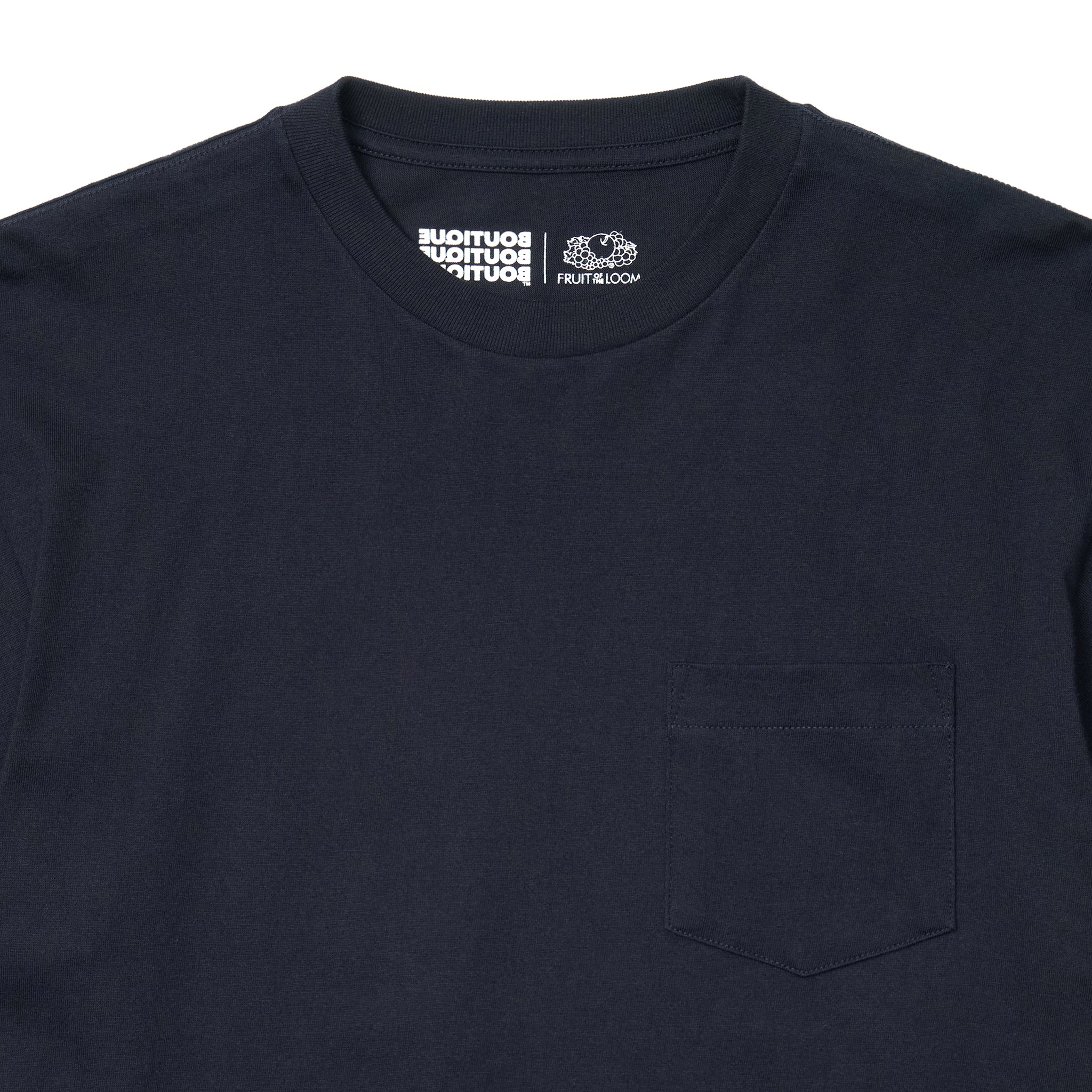 BOUTIQUE × FRUIT OF THE LOOM IT'S OUR DAILY 2PACK TEE NAVY（ブティック×フルーツオブザルームイッツアワーデイリーツーパックTシャツネイビー）｜ONLINE BOUTIQUE（オンラインブティック）
