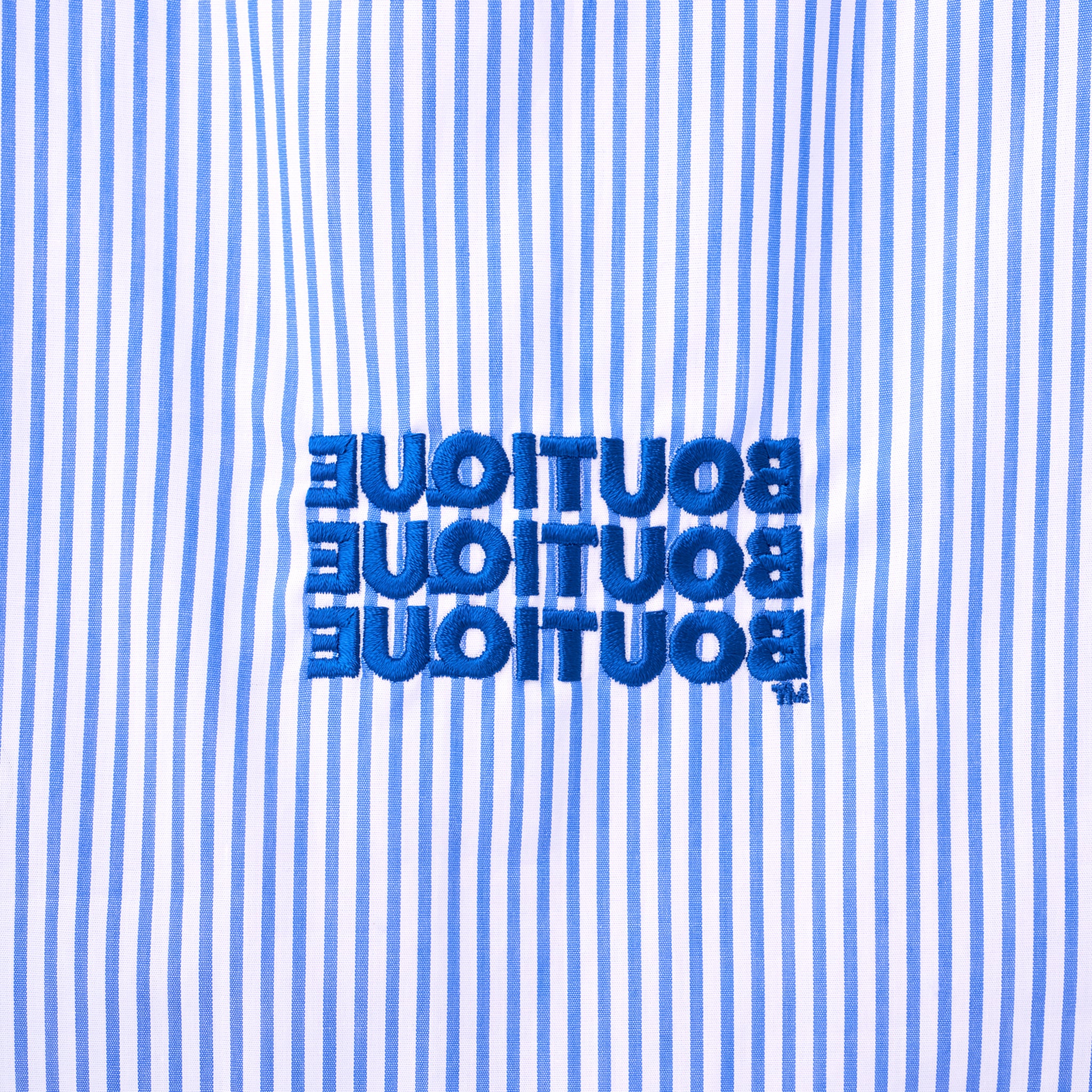 BOUTIQUE FABRIC TOTE BAG BLUE STRIPE（ブティックファブリックトートバッグブルーストライプ）｜ONLINE BOUTIQUE（オンラインブティック）