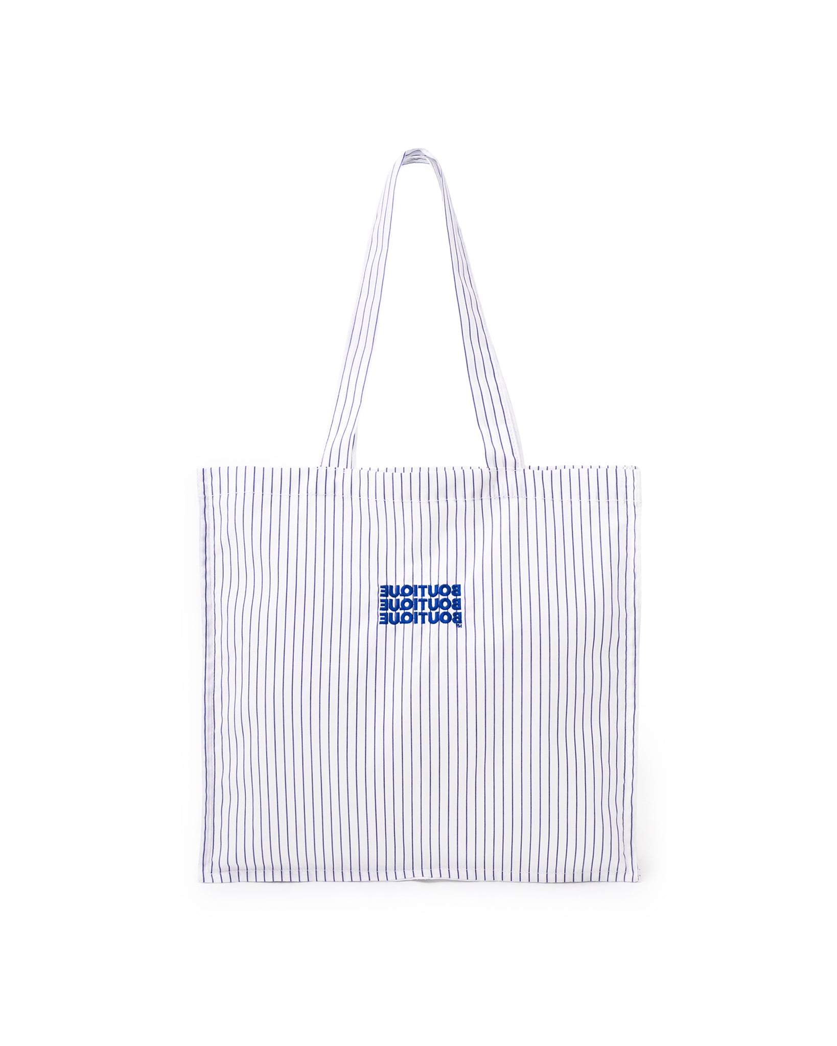 BOUTIQUE FABRIC TOTE BAG WHITE STRIPE（ブティックファブリックトートバッグホワイトストライプ）｜ONLINE BOUTIQUE（オンラインブティック）