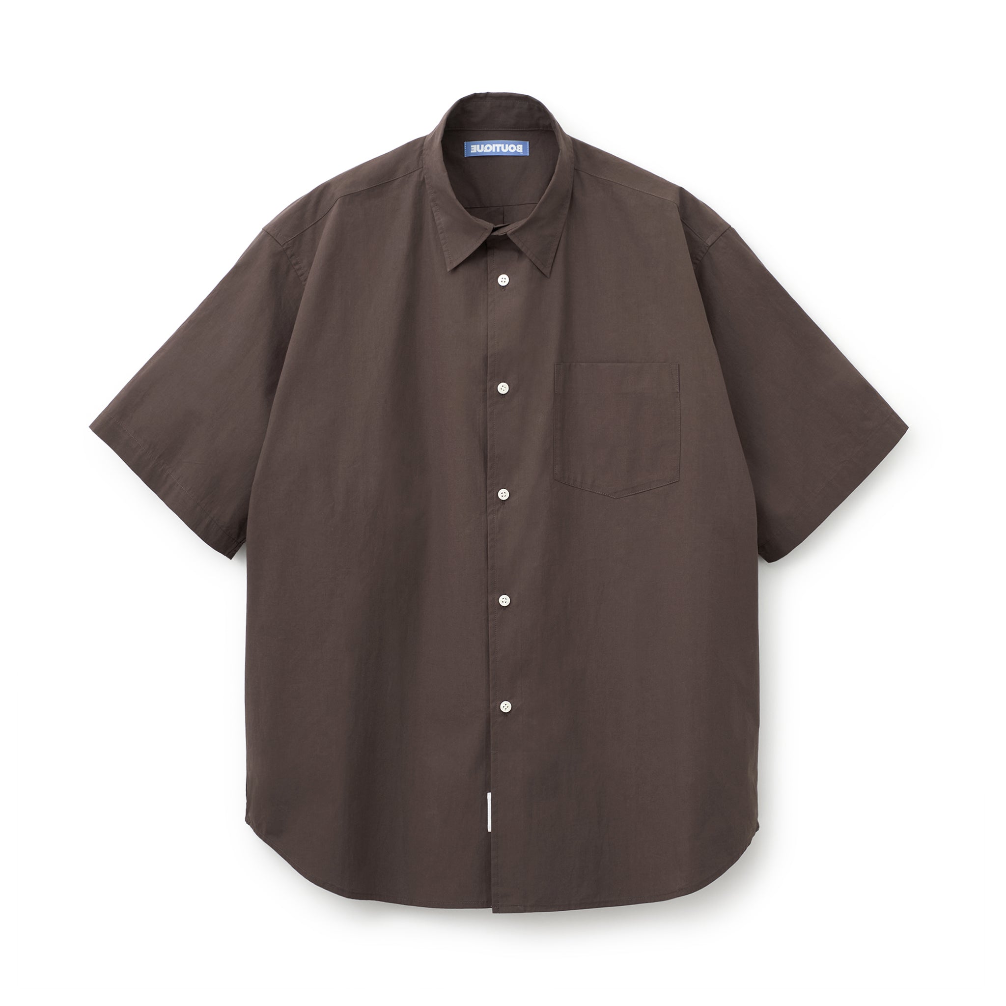 BOUTIQUE SHORT SLEEVE BOX SHIRT DARK BROWN（ブティックショートスリーブボックスシャツダークブラウン）｜ONLINE BOUTIQUE（オンラインブティック）