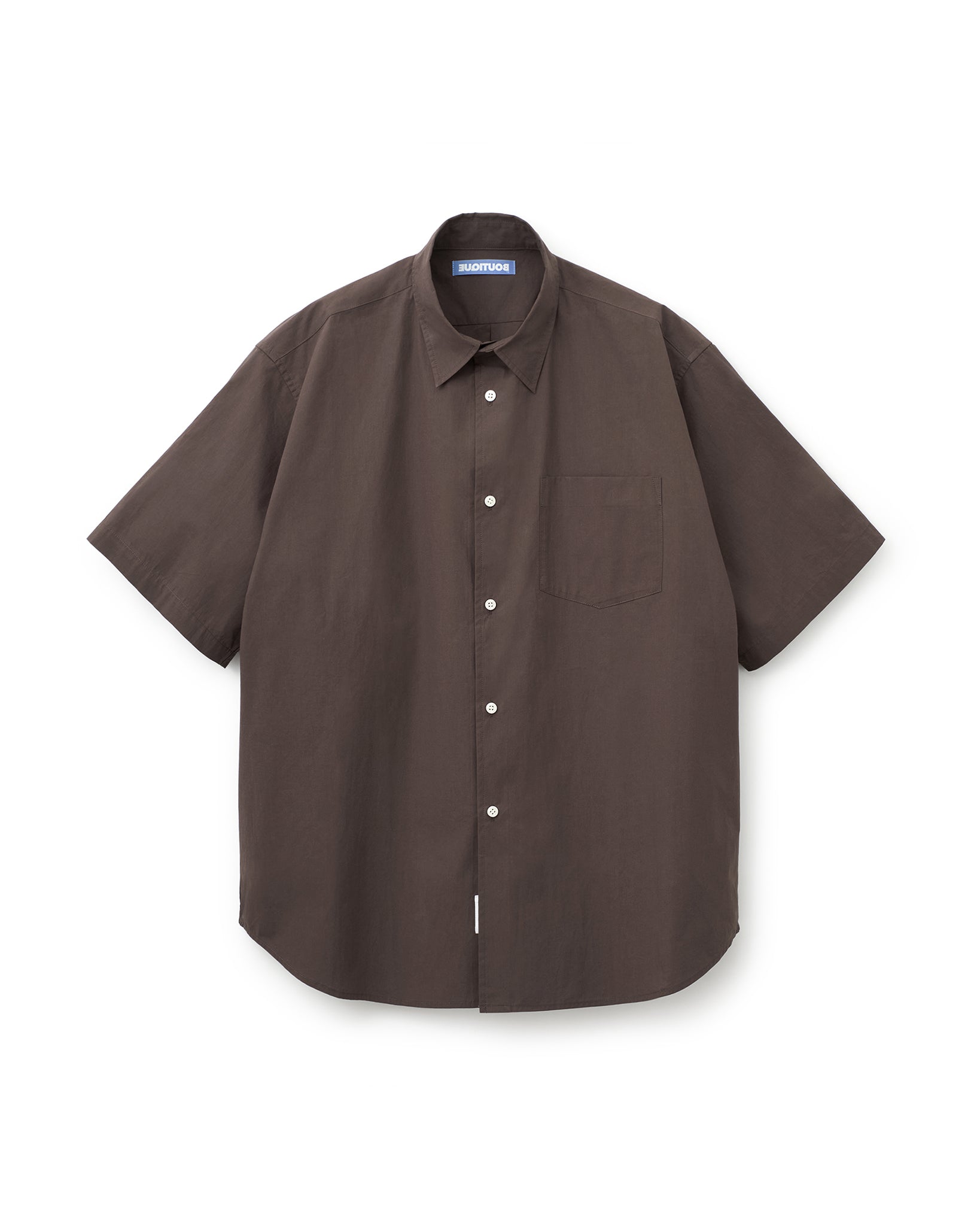 BOUTIQUE SHORT SLEEVE BOX SHIRT DARK BROWN（ブティックショートスリーブボックスシャツダークブラウン）｜ONLINE BOUTIQUE（オンラインブティック）