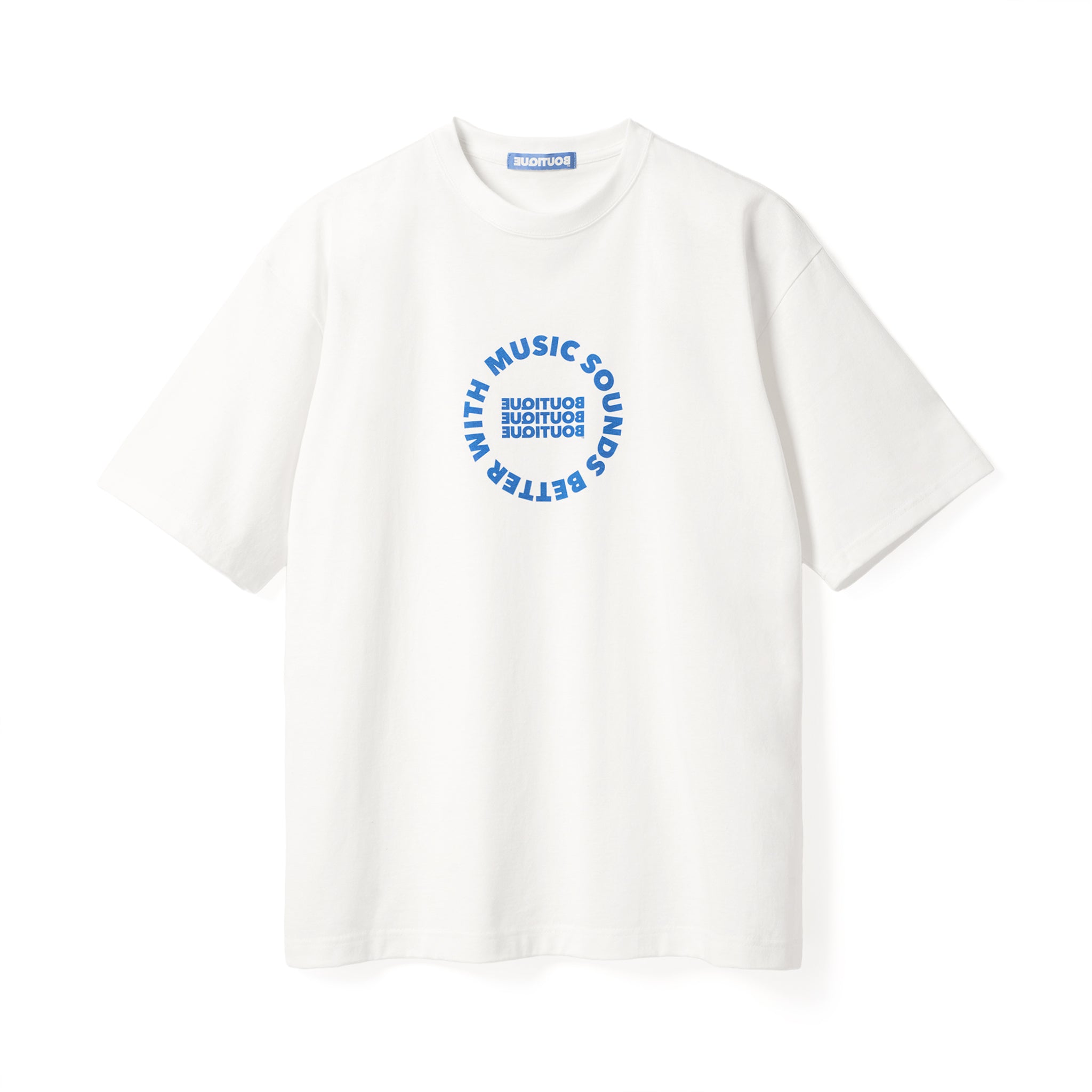 MUSIC SOUNDS BETTER WITH BOUTIQUE TEE WHITE（ミュージックサウンドベターウィズブティックTシャツホワイトホワイト）｜ONLINE BOUTIQUE（オンラインブティック）