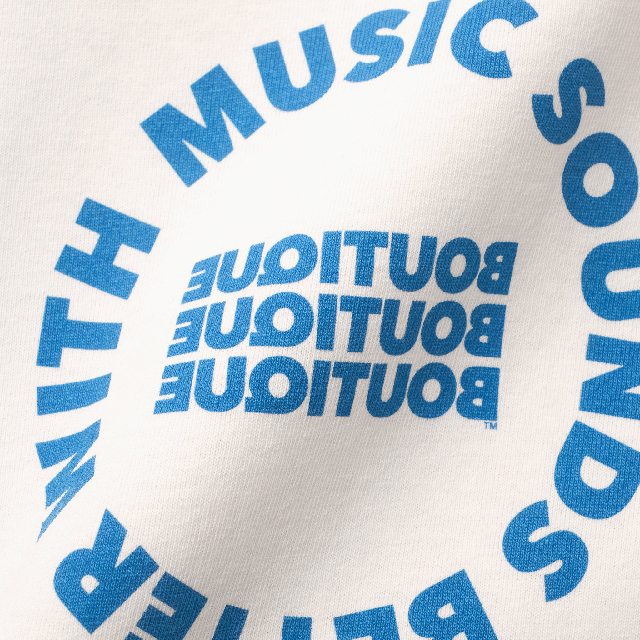 MUSIC SOUNDS BETTER WITH BOUTIQUE TEE WHITE（ミュージックサウンドベターウィズブティックTシャツホワイトホワイト）｜ONLINE BOUTIQUE（オンラインブティック）