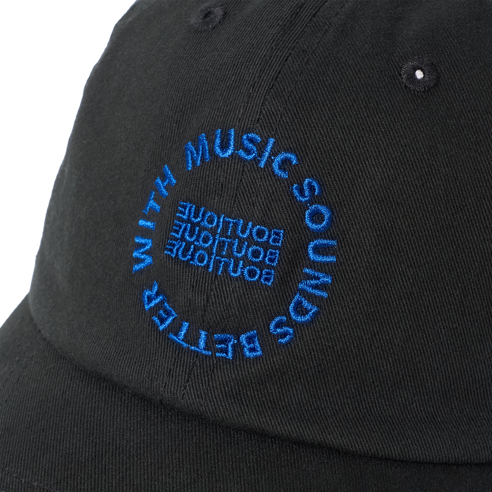 MUSIC SOUNDS BETTER WITH BOUTIQUE CAP BLACK（ミュージックサウンドベターウィズブティックキャップブラック）｜ONLINE BOUTIQUE（オンラインブティック）