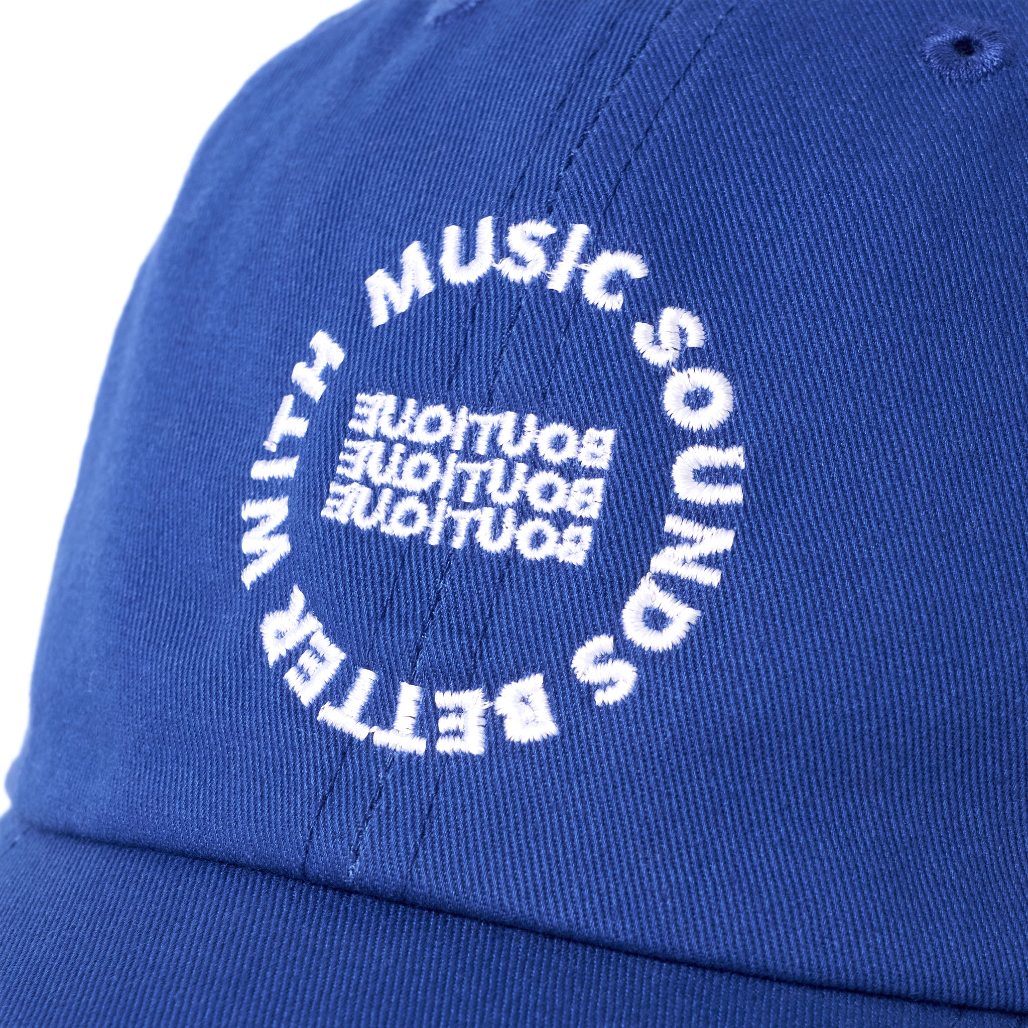 MUSIC SOUNDS BETTER WITH BOUTIQUE CAP BLUE（ミュージックサウンドベターウィズブティックキャップブルー）｜ONLINE BOUTIQUE（オンラインブティック）