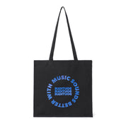 MUSIC SOUNDS BETTER WITH BOUTIQUE TOTE BAG BLACK（ミュージックサウンドベターウィズブティックトートバッグブラック）｜ONLINE BOUTIQUE（オンラインブティック）