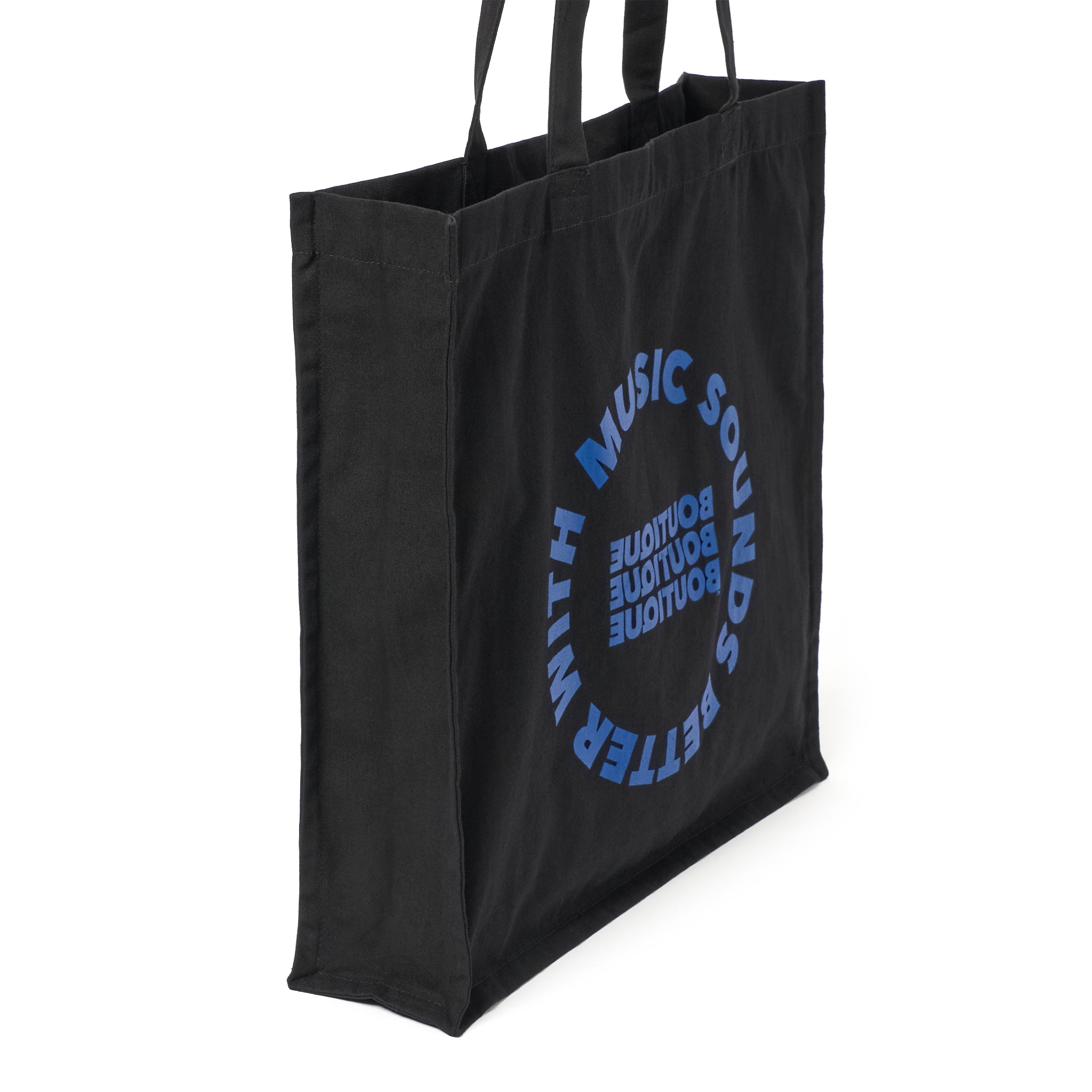 MUSIC SOUNDS BETTER WITH BOUTIQUE TOTE BAG BLACK（ミュージック