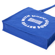MUSIC SOUNDS BETTER WITH BOUTIQUE TOTE BAG BLUE（ミュージックサウンドベターウィズブティックトートバッグブルー）｜ONLINE BOUTIQUE（オンラインブティック）