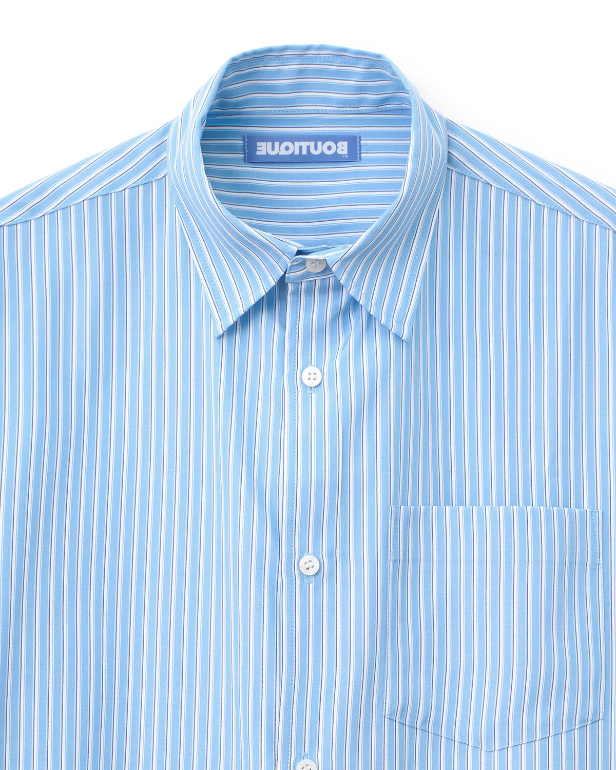 BOUTIQUE LONG SLEEVE BOX SHIRT BLUE STRIPE（ブティックロングスリーブボックスシャツブルーストライプ）｜ONLINE BOUTIQUE（オンラインブティック）
