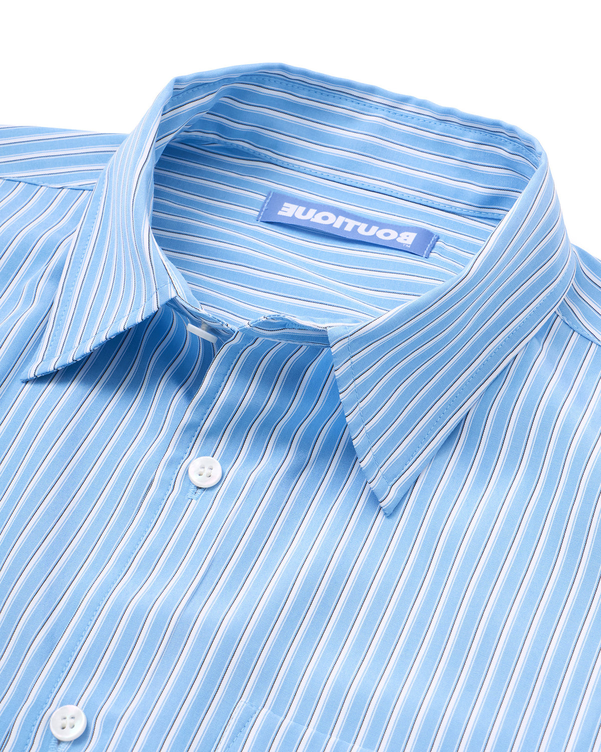 BOUTIQUE LONG SLEEVE BOX SHIRT BLUE STRIPE（ブティックロングスリーブボックスシャツブルーストライプ）｜ONLINE BOUTIQUE（オンラインブティック）