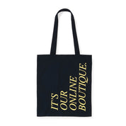 IT'S OUR ONLINE BOUTIQUE SHOPPING BAG NAVY（イッツアワーオンラインブティックショッピングバッグネイビー）｜ONLINE BOUTIQUE（オンラインブティック）
