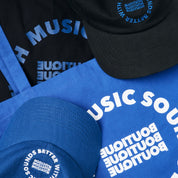 MUSIC SOUNDS BETTER WITH BOUTIQUE TOTE BAG BLUE（ミュージックサウンドベターウィズブティックトートバッグブルー）｜ONLINE BOUTIQUE（オンラインブティック）