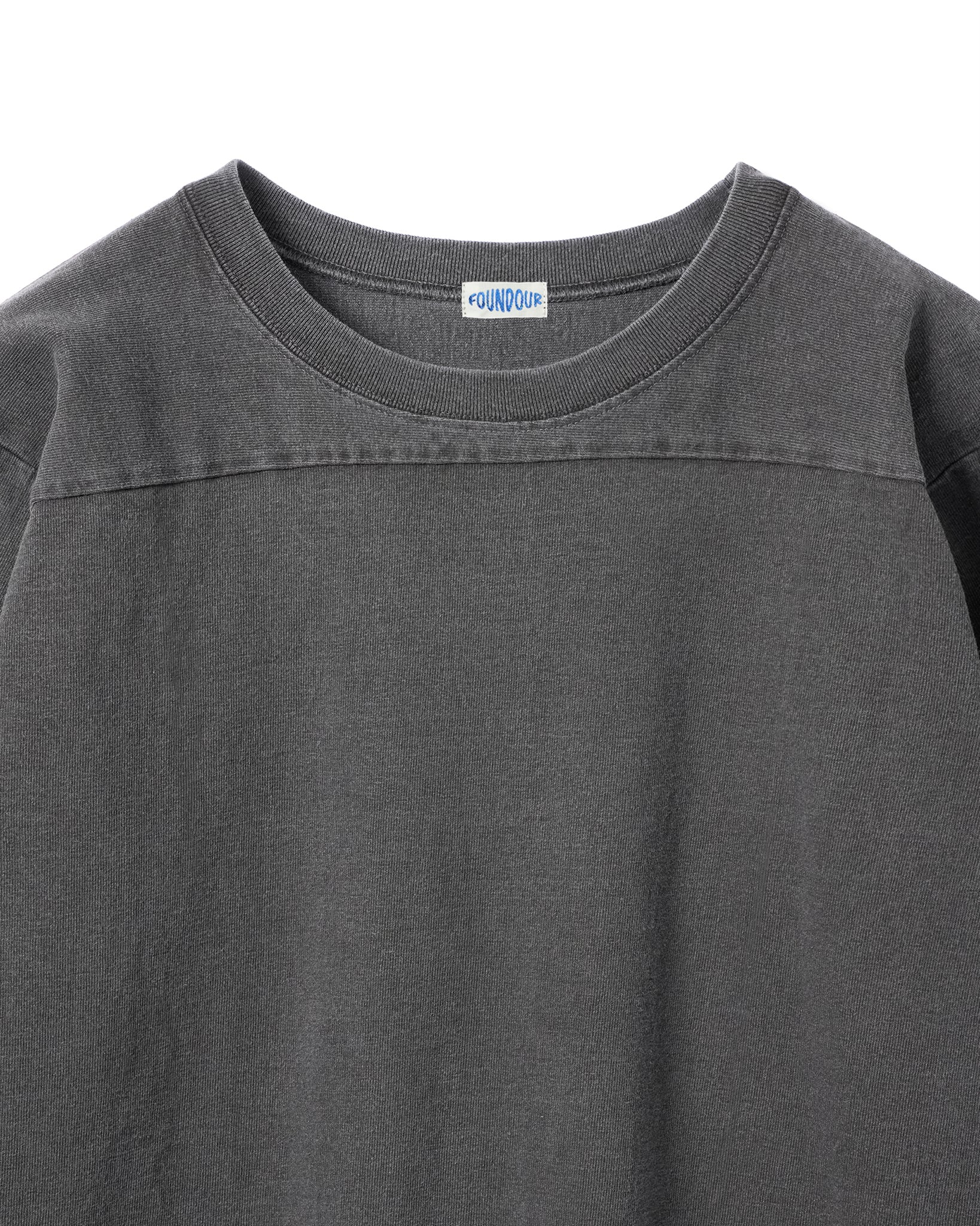 FOUNDOUR COTTON BD FADE  FOOTBALL TEE BLACK（ファウンダコットンボタンダウンフェードフットボールTシャツブラック）｜ONLINE BOUTIQUE（オンラインブティック）