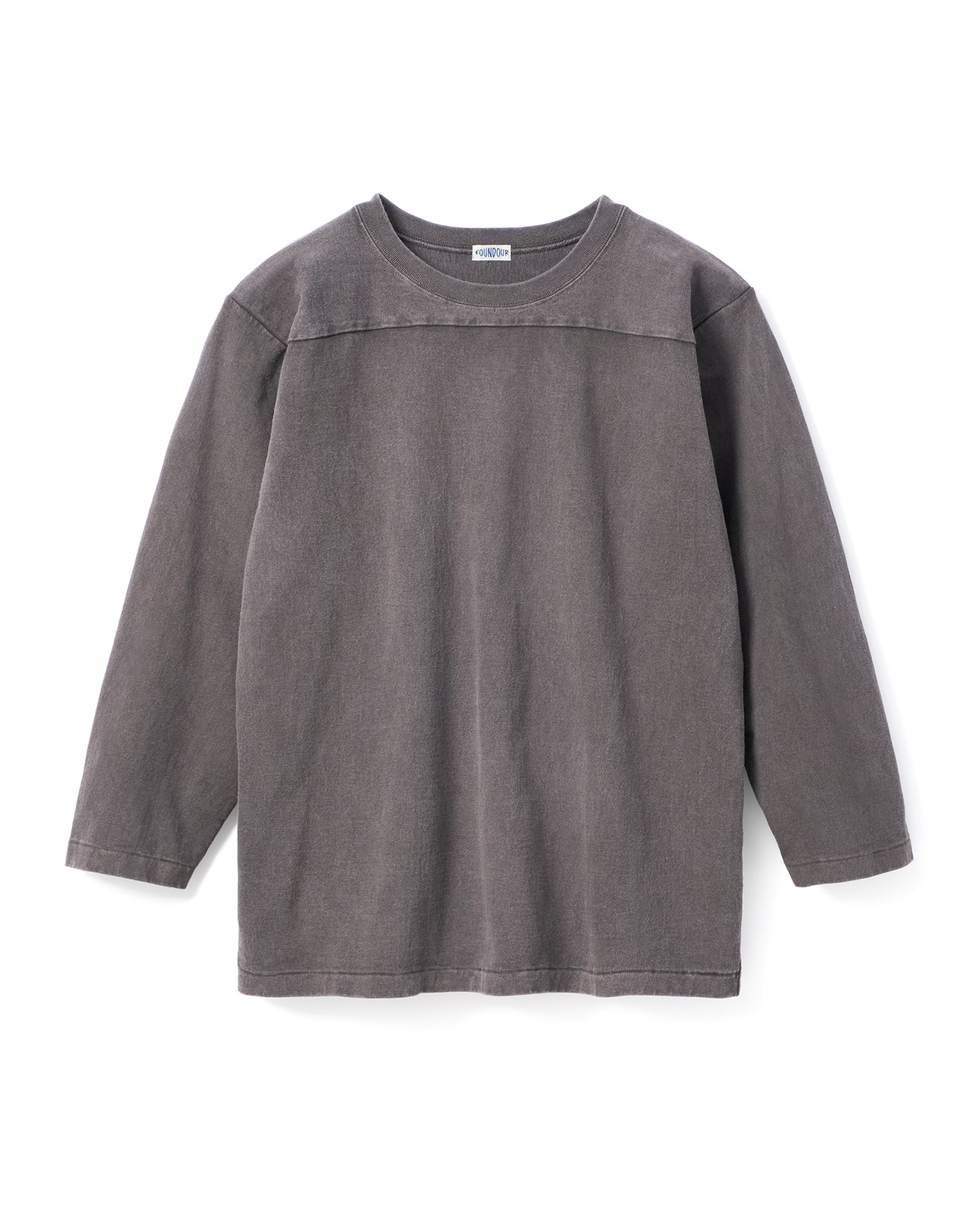 FOUNDOUR COTTON BD FADE  FOOTBALL TEE BROWN（ファウンダコットンボタンダウンフェードフットボールTシャツブラウン）｜ONLINE BOUTIQUE（オンラインブティック）