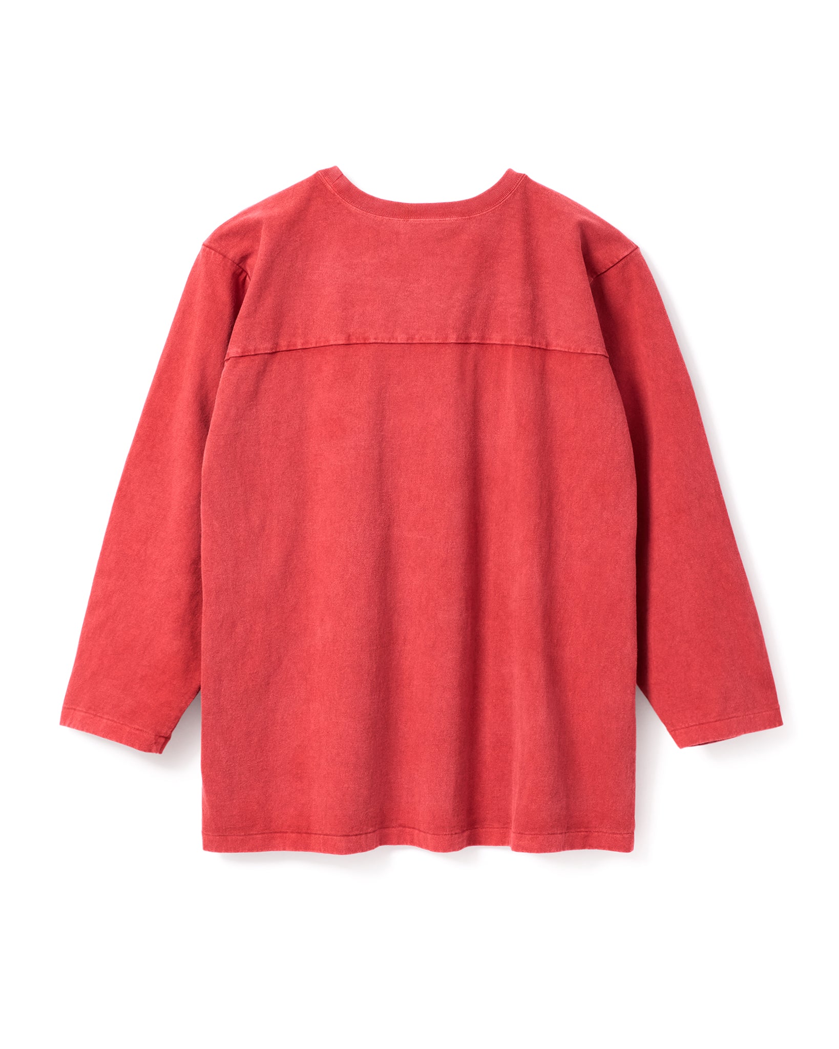 FOUNDOUR COTTON BD FADE  FOOTBALL TEE RED（ファウンダコットンボタンダウンフェードフットボールTシャツレッド）｜ONLINE BOUTIQUE（オンラインブティック）