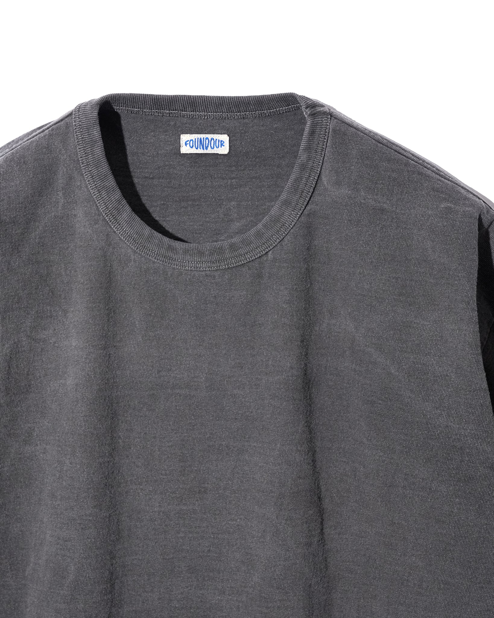 FOUNDOUR COTTON BD FADE LONG SLEEVE TEE BLACK（ファウンダコットンボタンダウンフェードロングスリーブTシャツブラック）｜ONLINE BOUTIQUE（オンラインブティック）
