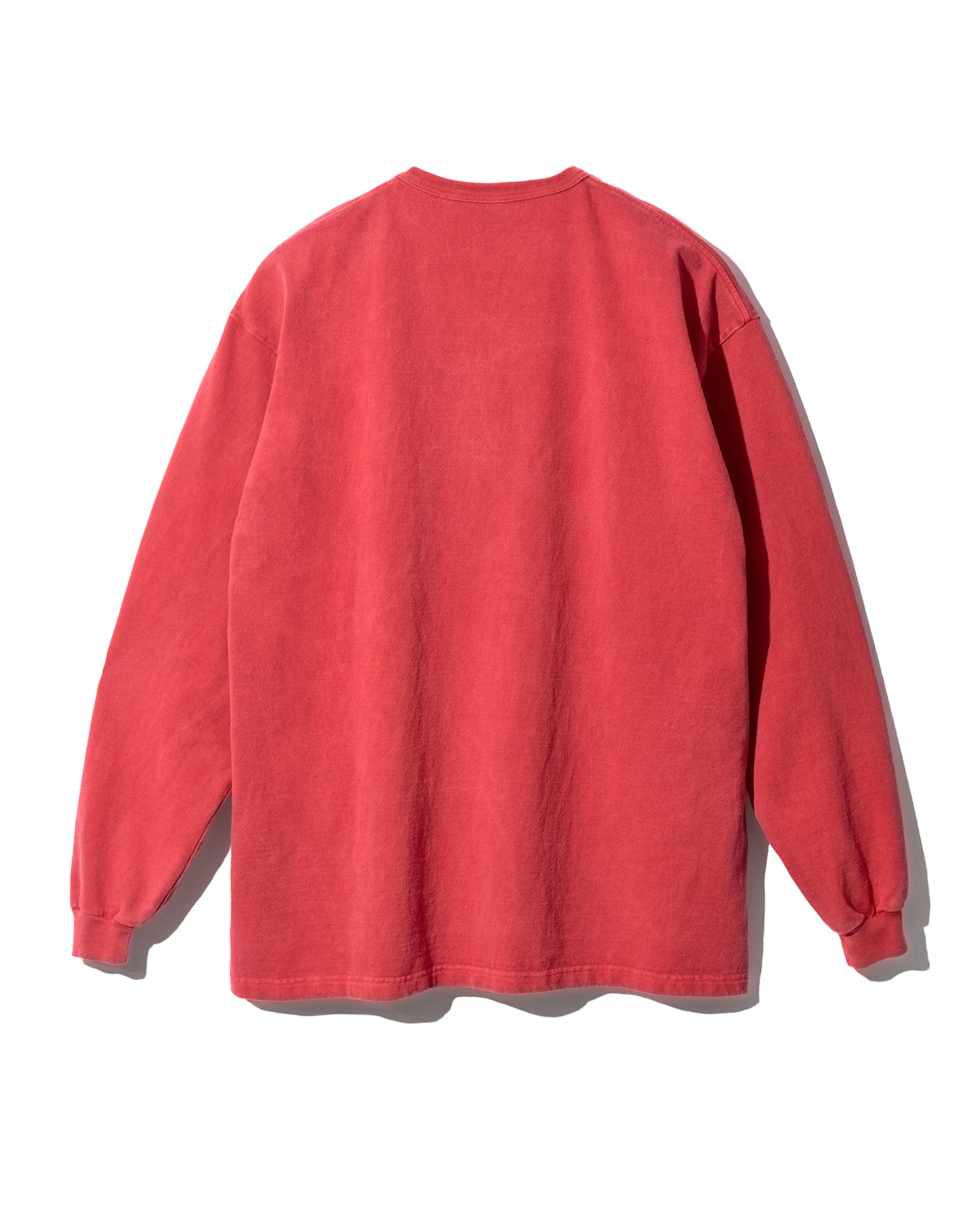 FOUNDOUR COTTON BD FADE LONG SLEEVE TEE RED（ファウンダコットンボタンダウンフェードロングスリーブTシャツレッド）｜ONLINE BOUTIQUE（オンラインブティック）